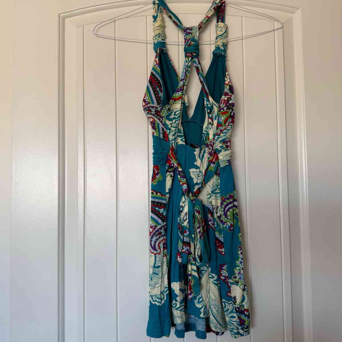 Forever 21 Boho Paisley Dress  Small  Padded Bra Top  Teal - Los Angeles, California - FleaMarketBay