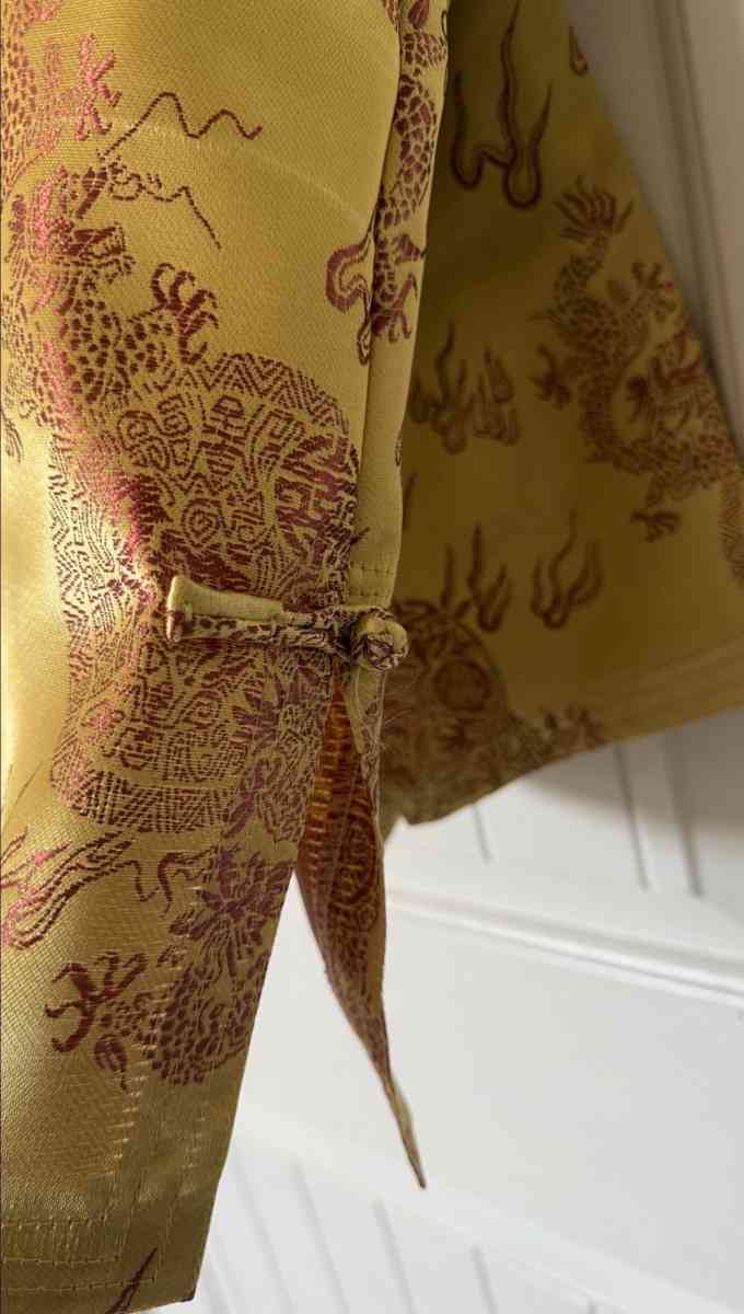 Chinese New Year Golden Dragon Jacket  Pants Set Size XXL WO - Los Angeles, California - FleaMarketBay