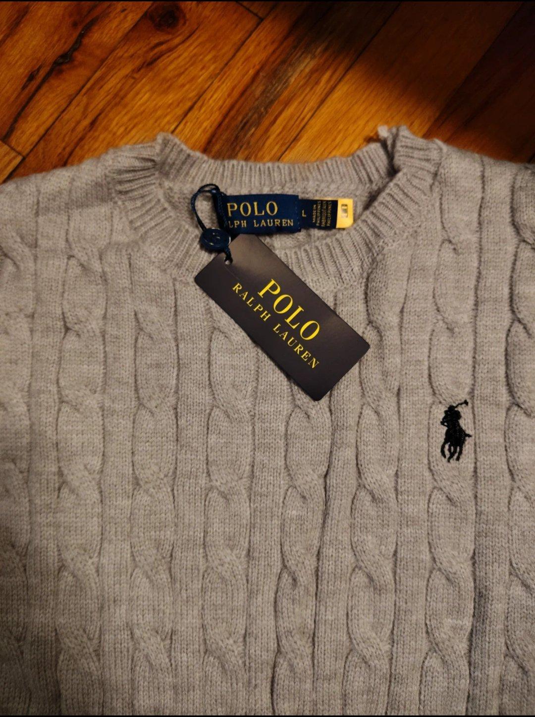 Polo Ralph Lauren Cable Knit Sweater Gray Size L - Farmingdale, New York - FleaMarketBay