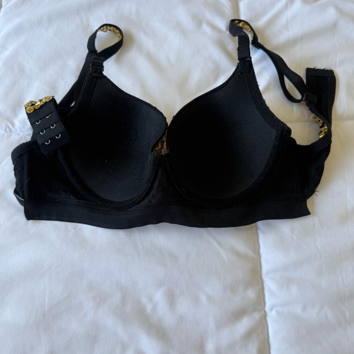 Brand HandEmbellished Gold Sequin Performance Bra  Showgirl - Los Angeles, California - FleaMarketBay