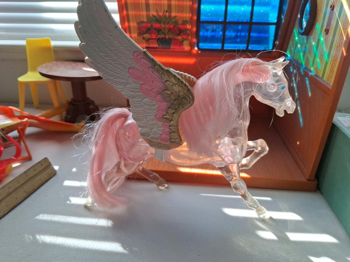 VINTAGE PINK CLEAR SWIFTWIND SHE RA HORSE - Turlock, California - FleaMarketBay