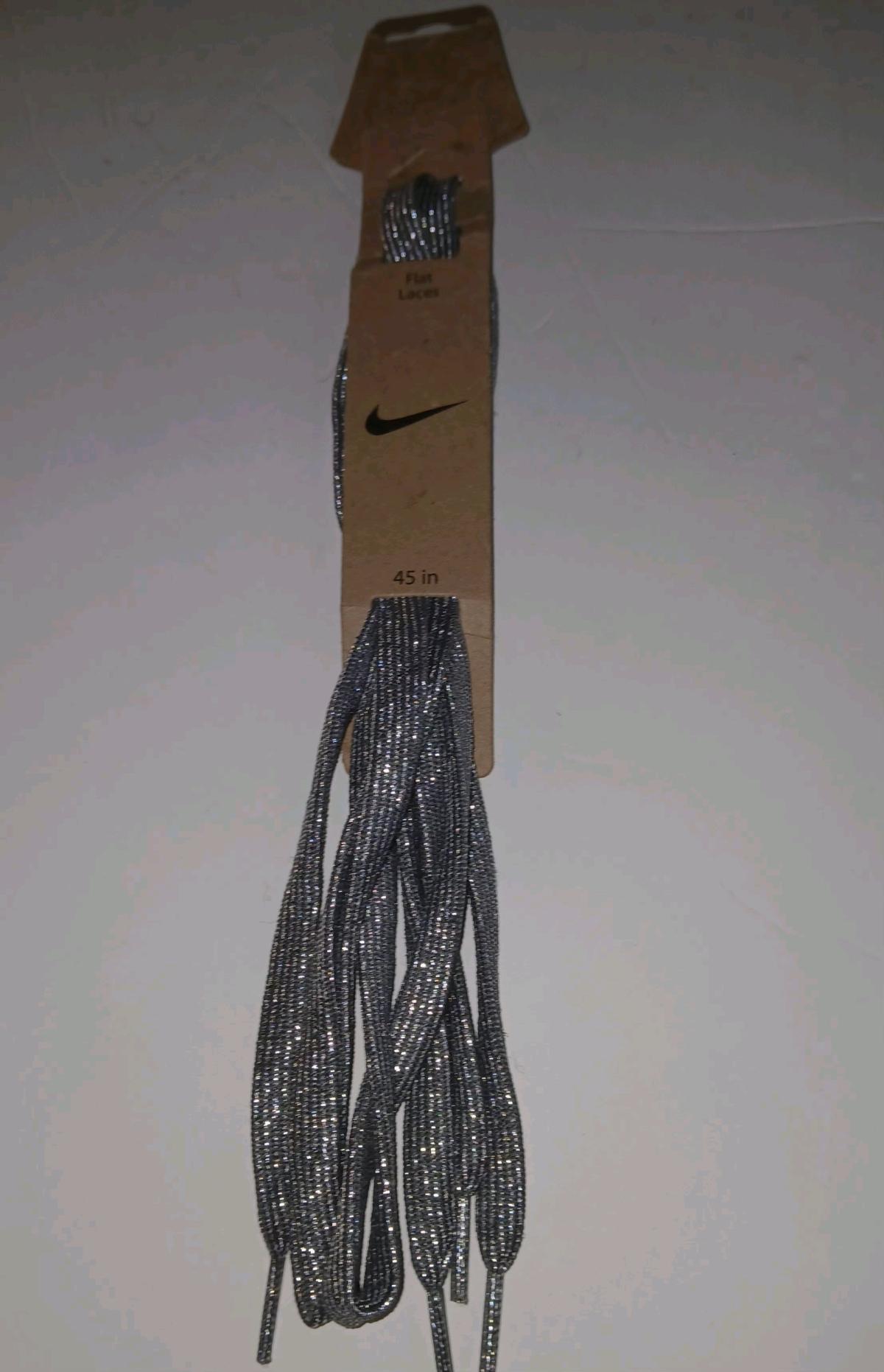 Nike silver shoe strings