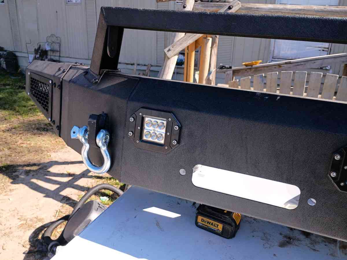 rhino front bumper with four LEDs  led bar hook up winch acc - Mobile, Alabama - FleaMarketBay