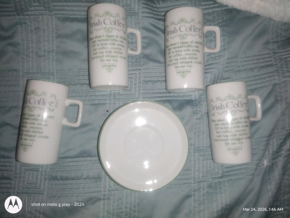 plate and glass set Irish