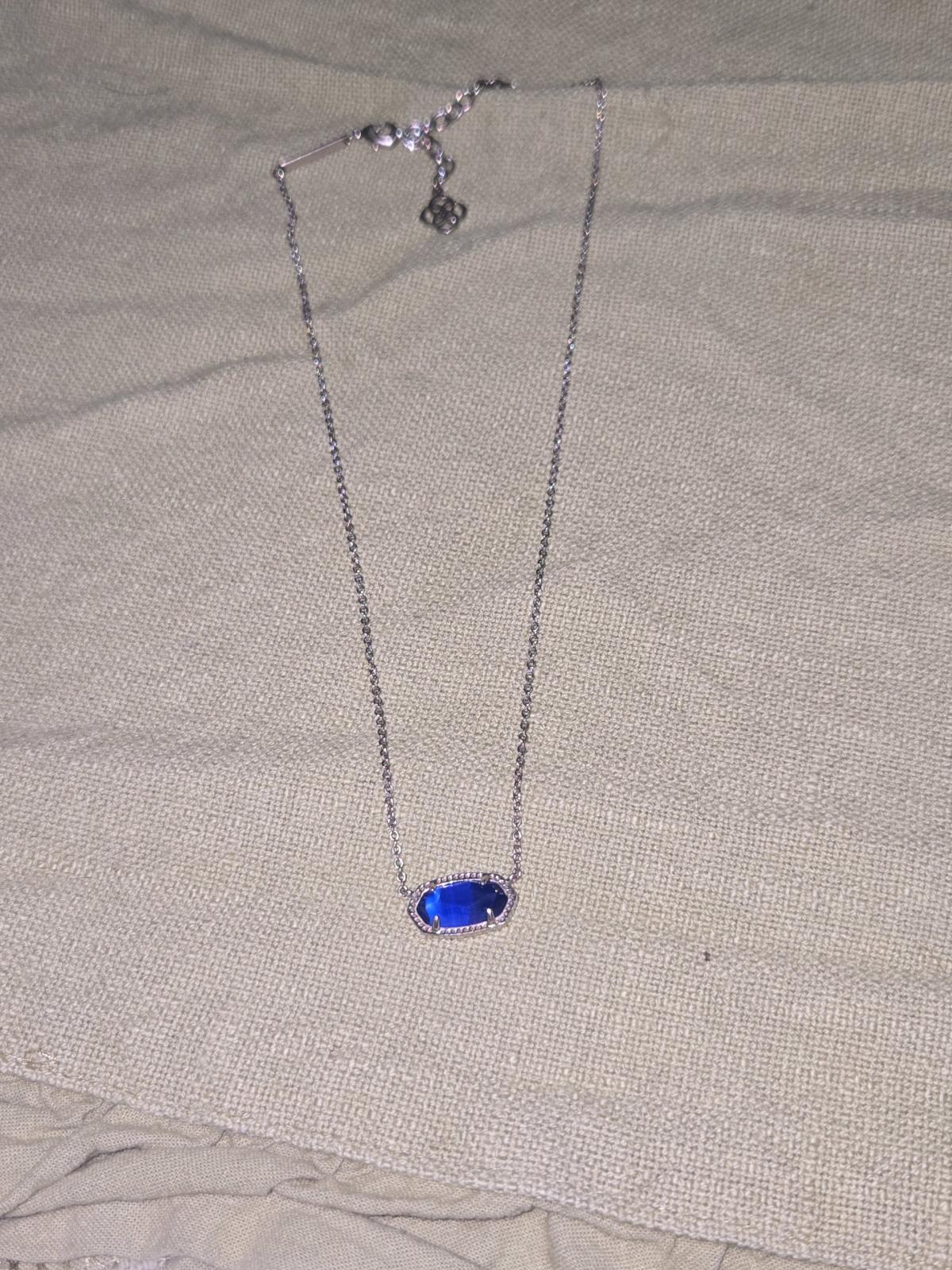 Kendra Scott Elisa Pendant Necklace in Cobalt Cats Eye - Huntsville, Alabama - FleaMarketBay