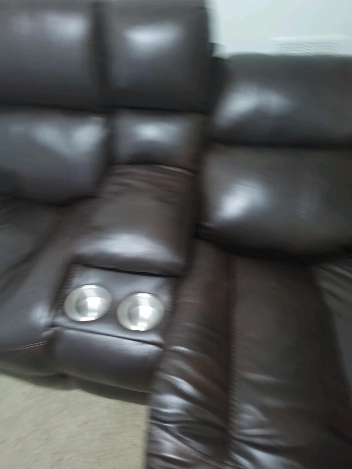 dark brown leather recliner loveseat - Lawrenceville, Georgia - FleaMarketBay
