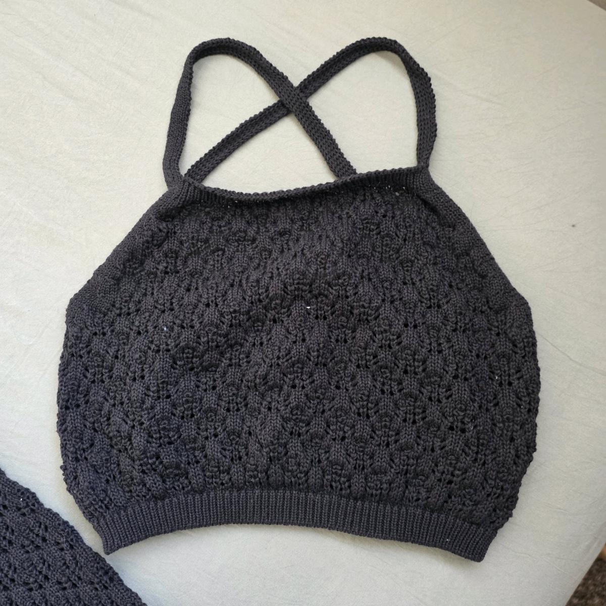 knit crop top and skirt set Black - Riverside, California
