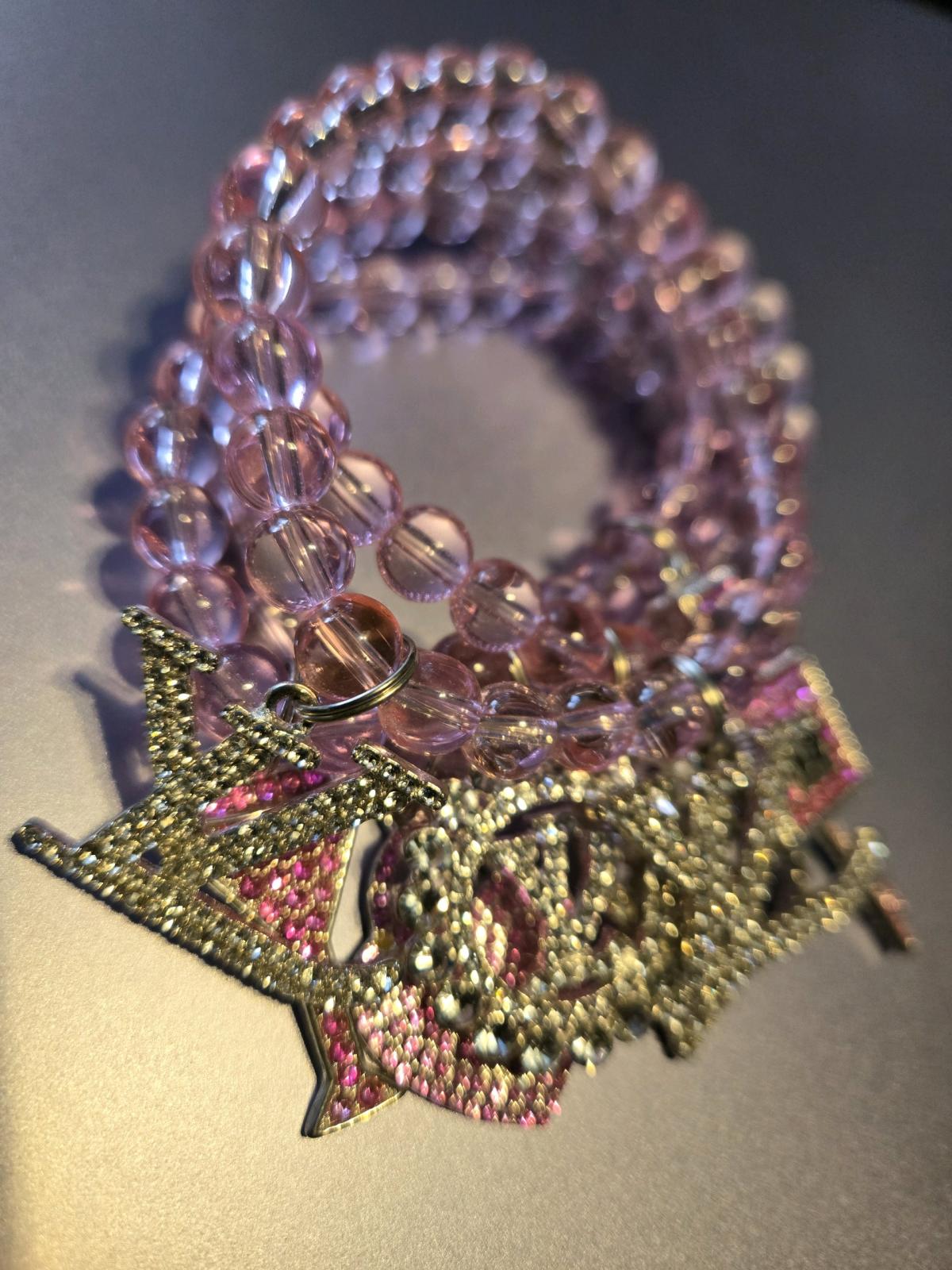 Pink Beaded Charm Bracelet set - Garysburg, North Carolina - FleaMarketBay