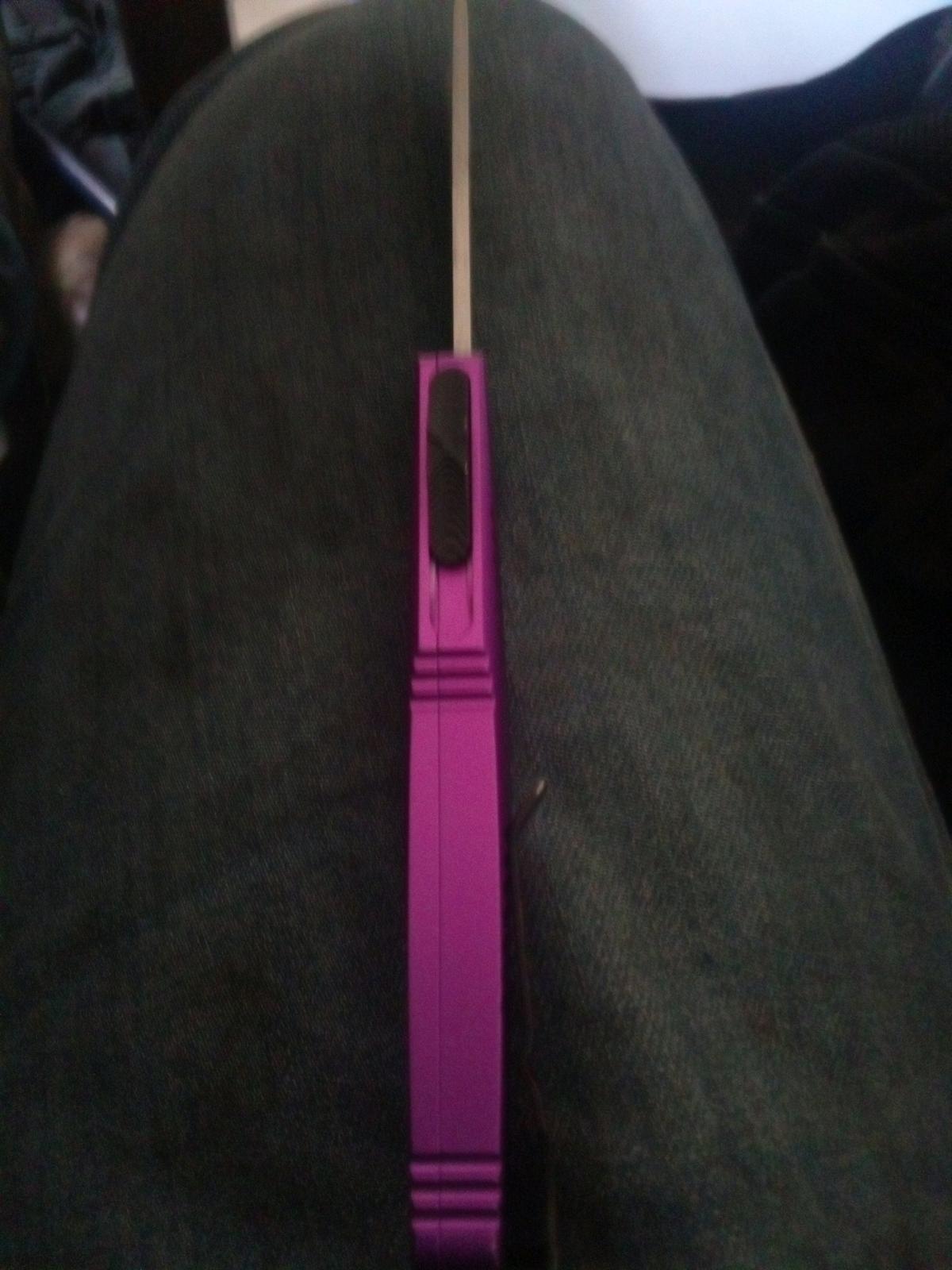 MICROTECH VIOLET UTX85 TANTO OTF AUTO KNIFE BLACK BLADE - Bethany, Oklahoma - FleaMarketBay