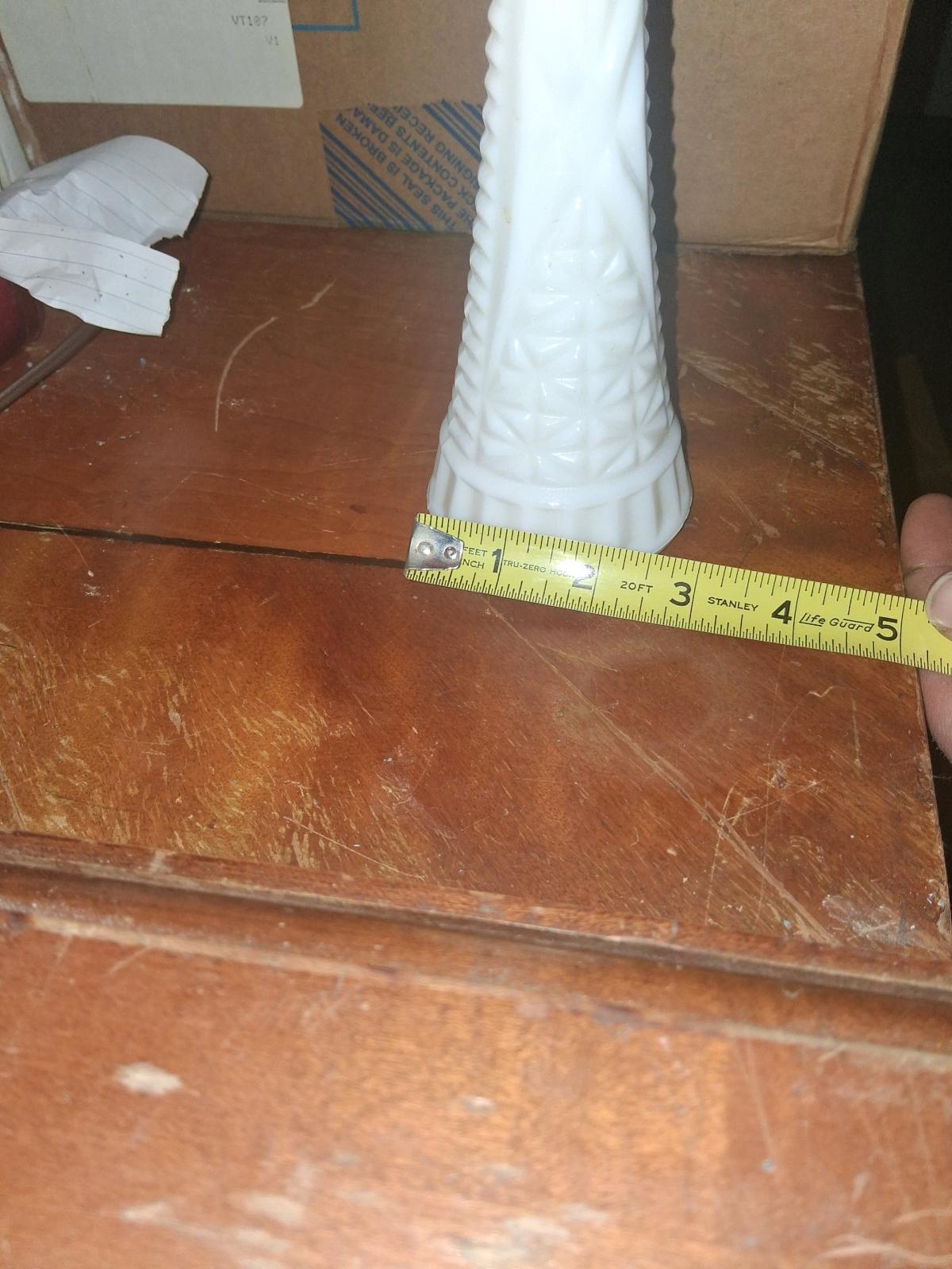 Vintage Anchor Hocking White Milk Glass Vase 95in Scalloped - Kansas City, Missouri - FleaMarketBay