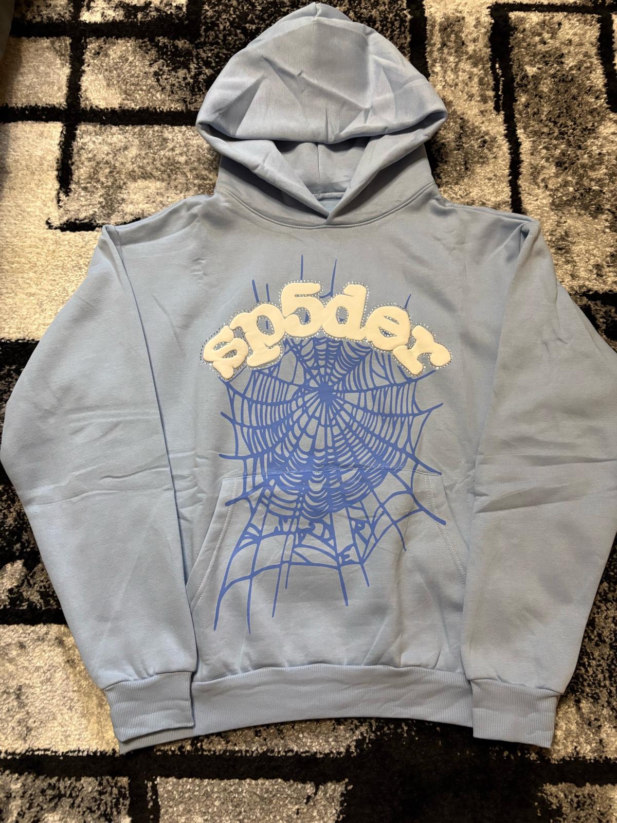 Large Blue Websuit Spider Hoodie - Euclid, Ohio