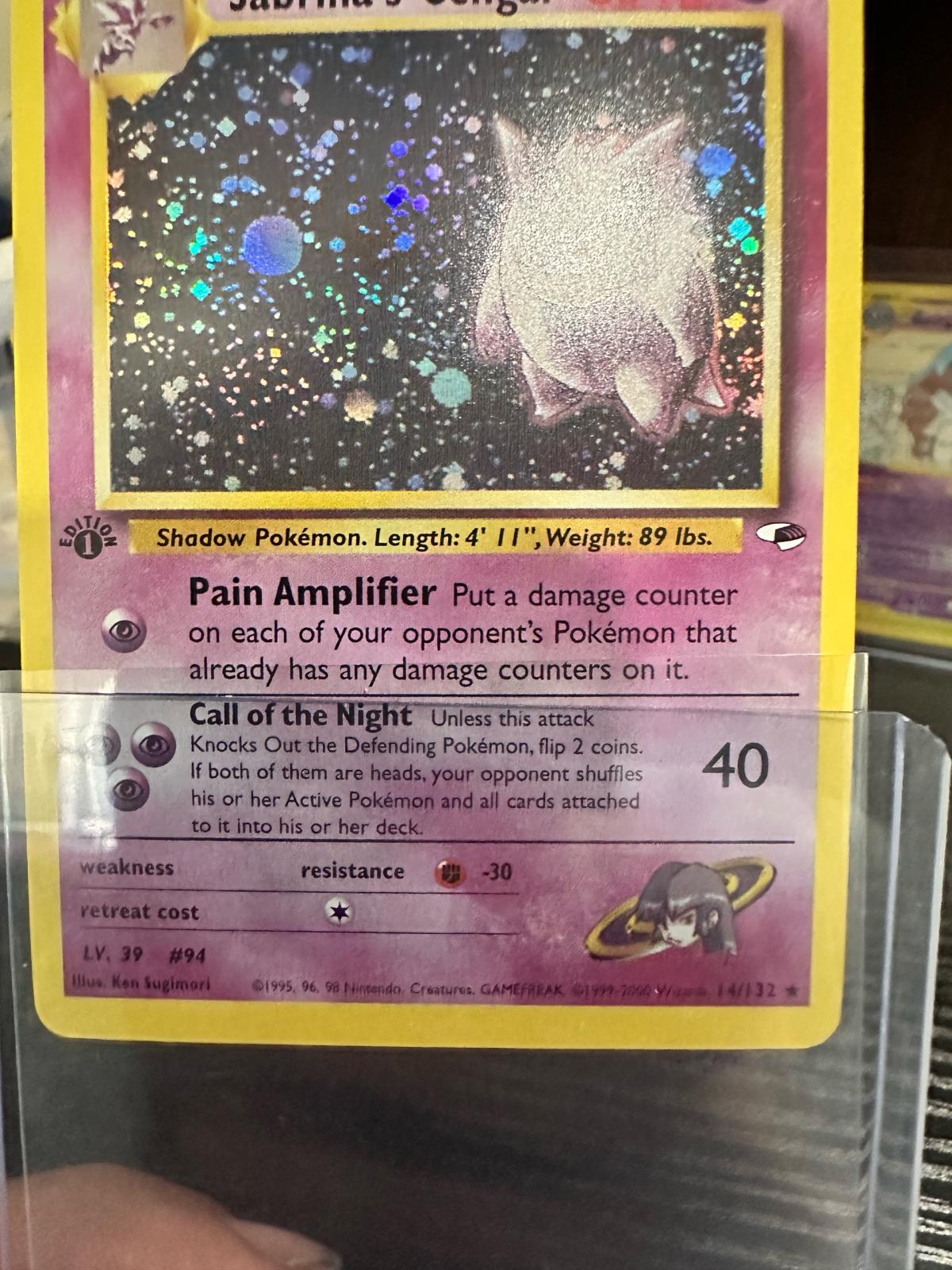 Pokemon Sabrinas Gengar 1st Edition Gym Heroes - Steger, Illinois - FleaMarketBay