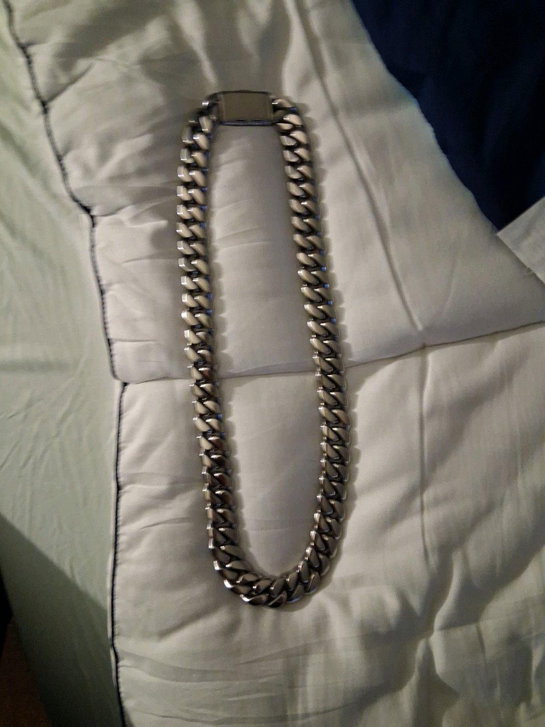 26in Stainless Steel Cuban Necklace