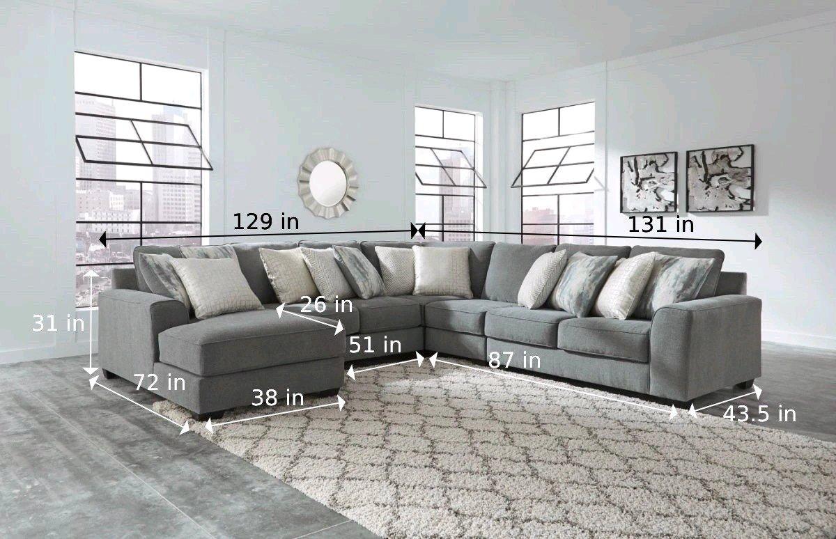 Ashley Castano 5Piece Gray Sectional Sofa w Chaise - New York, New York