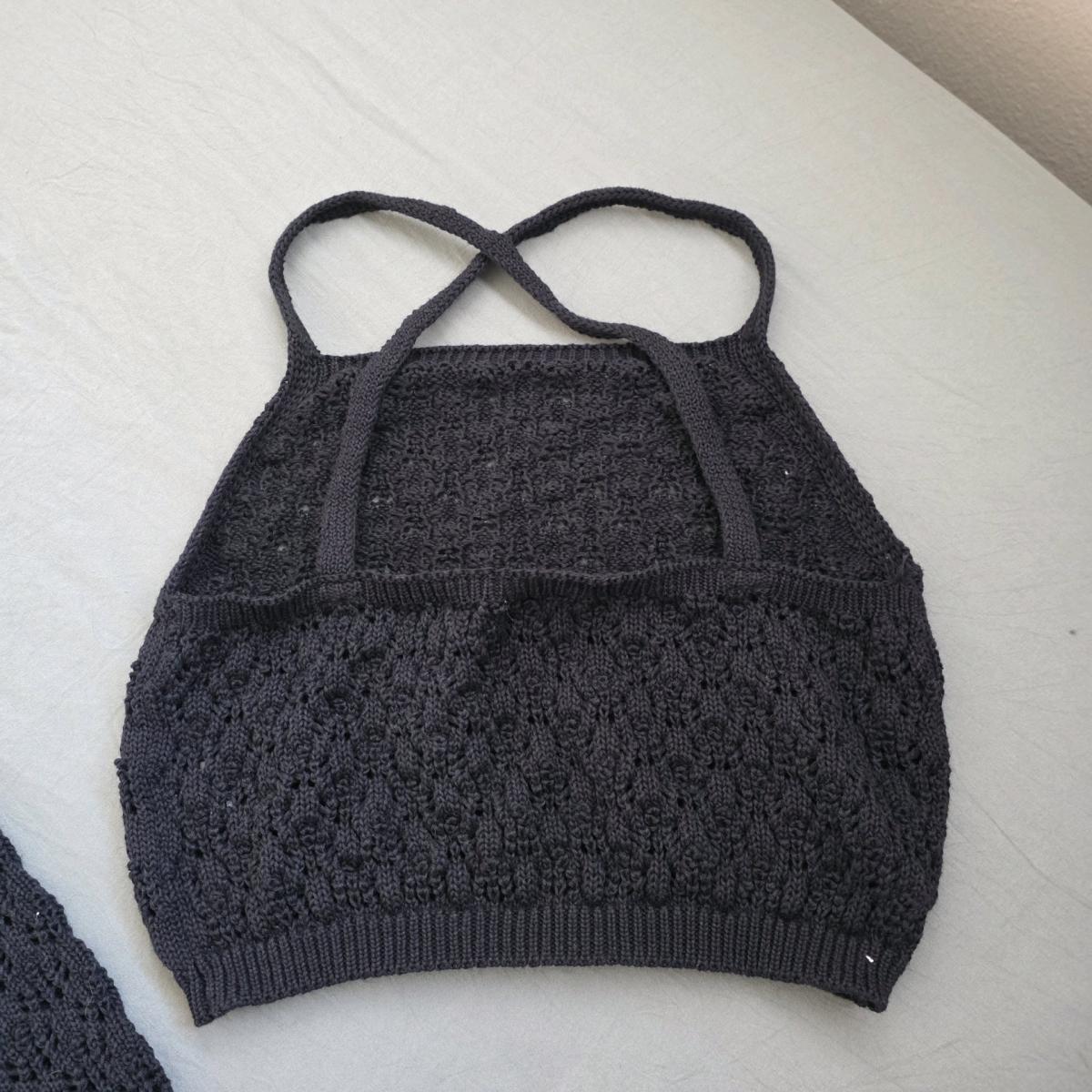 knit crop top and skirt set Black - Riverside, California - FleaMarketBay