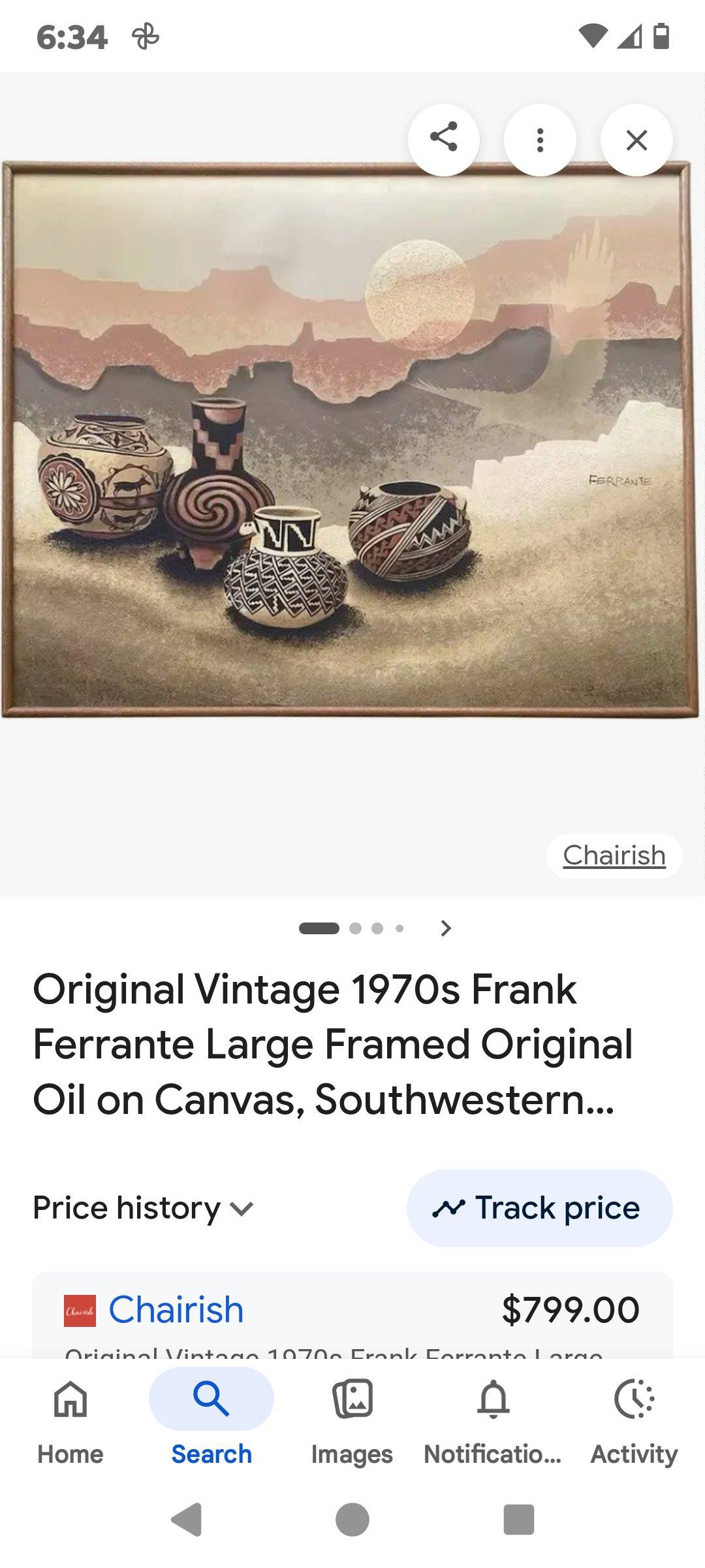 Large Frank Ferrante painting - Anderson, California - FleaMarketBay