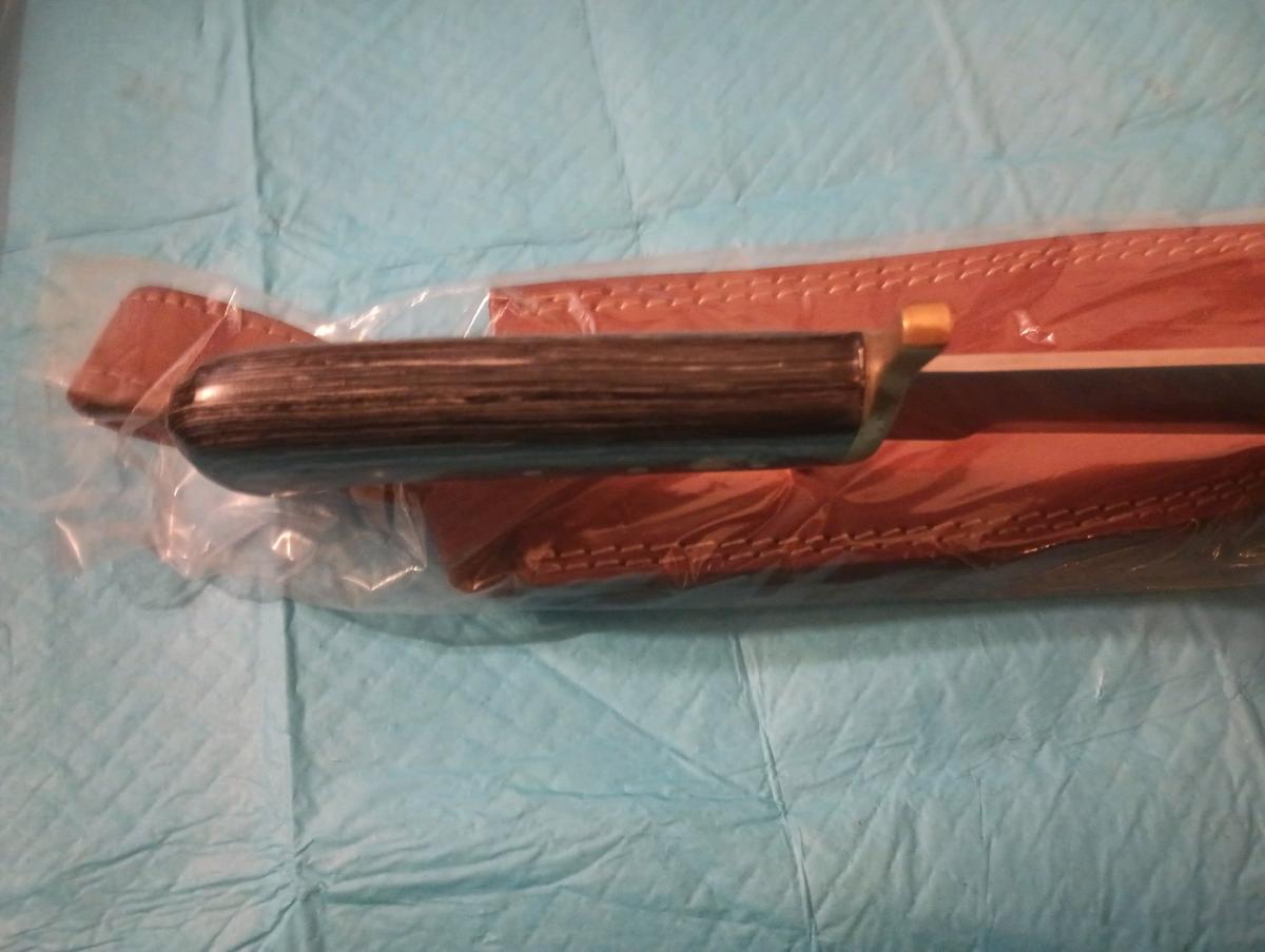 15in Bowie knife with leather sheath - Staunton, Virginia - FleaMarketBay