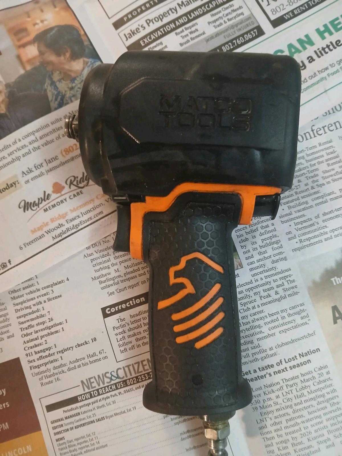 Matco Stubby air gun half inch barely used