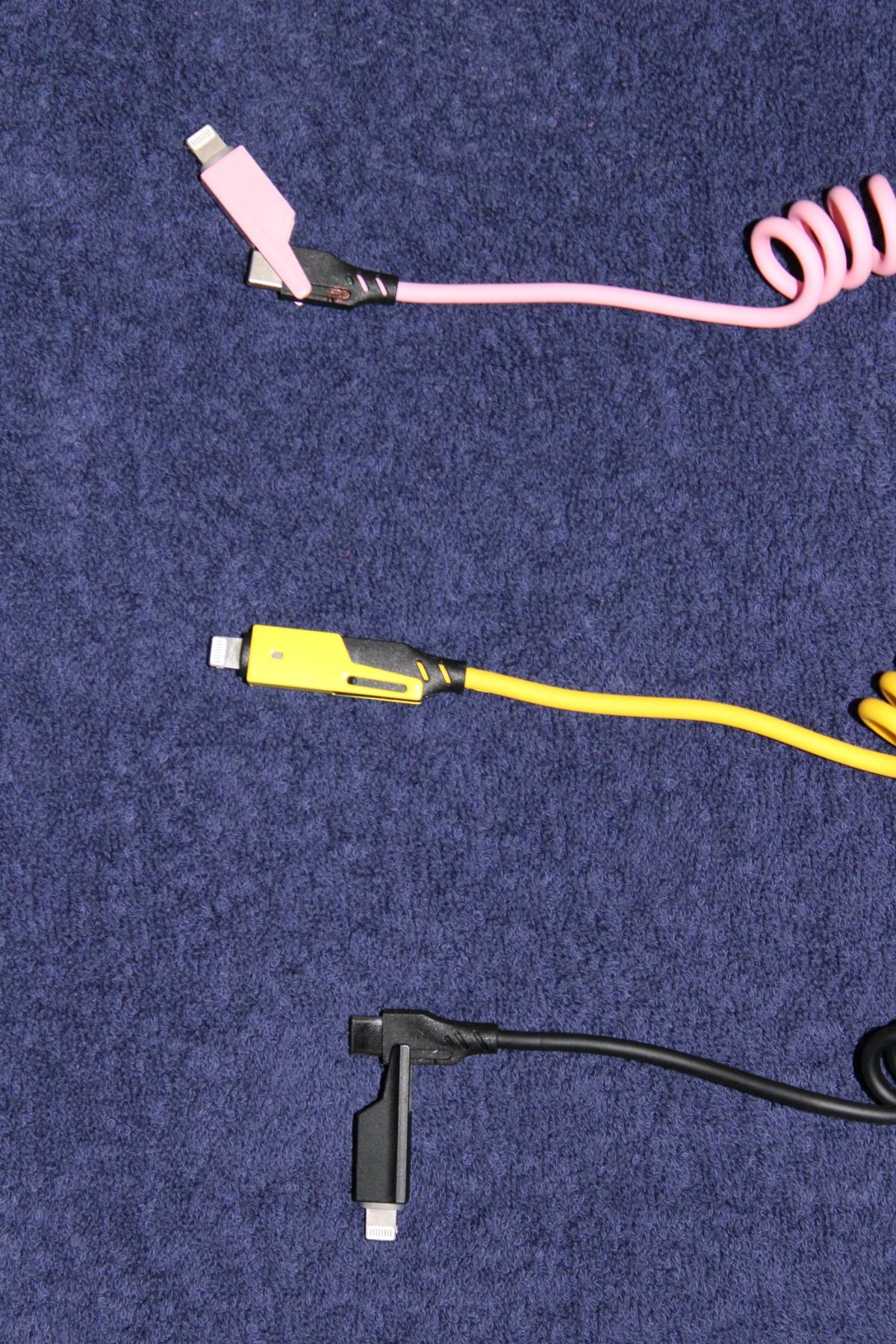 4in1 Fast Charging Coiled Cable USBC Lightning Car Charger 3 - Hidalgo, Texas