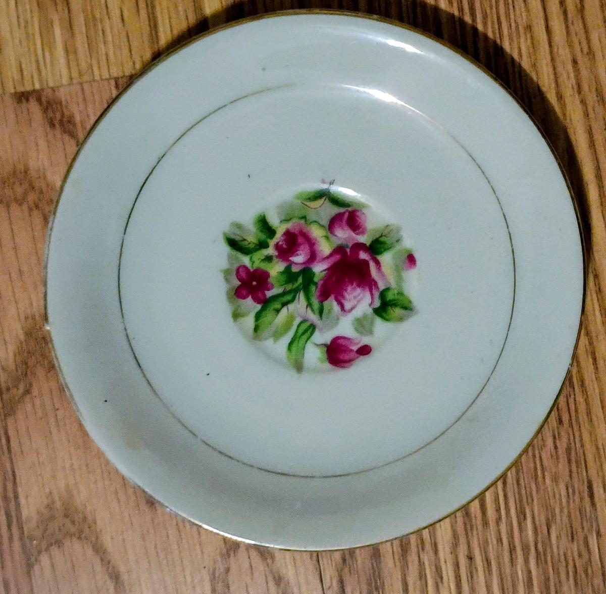one vintage USA fine china saucer - Elberton, Georgia
