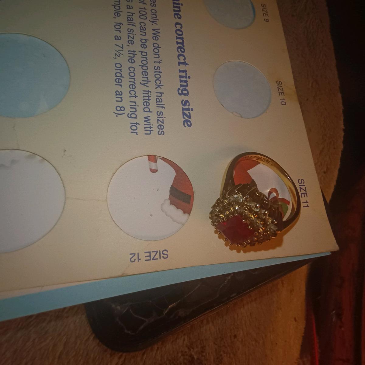 size 11 ruby and diamond s14k hge lind - Moundsville, West Virginia - FleaMarketBay