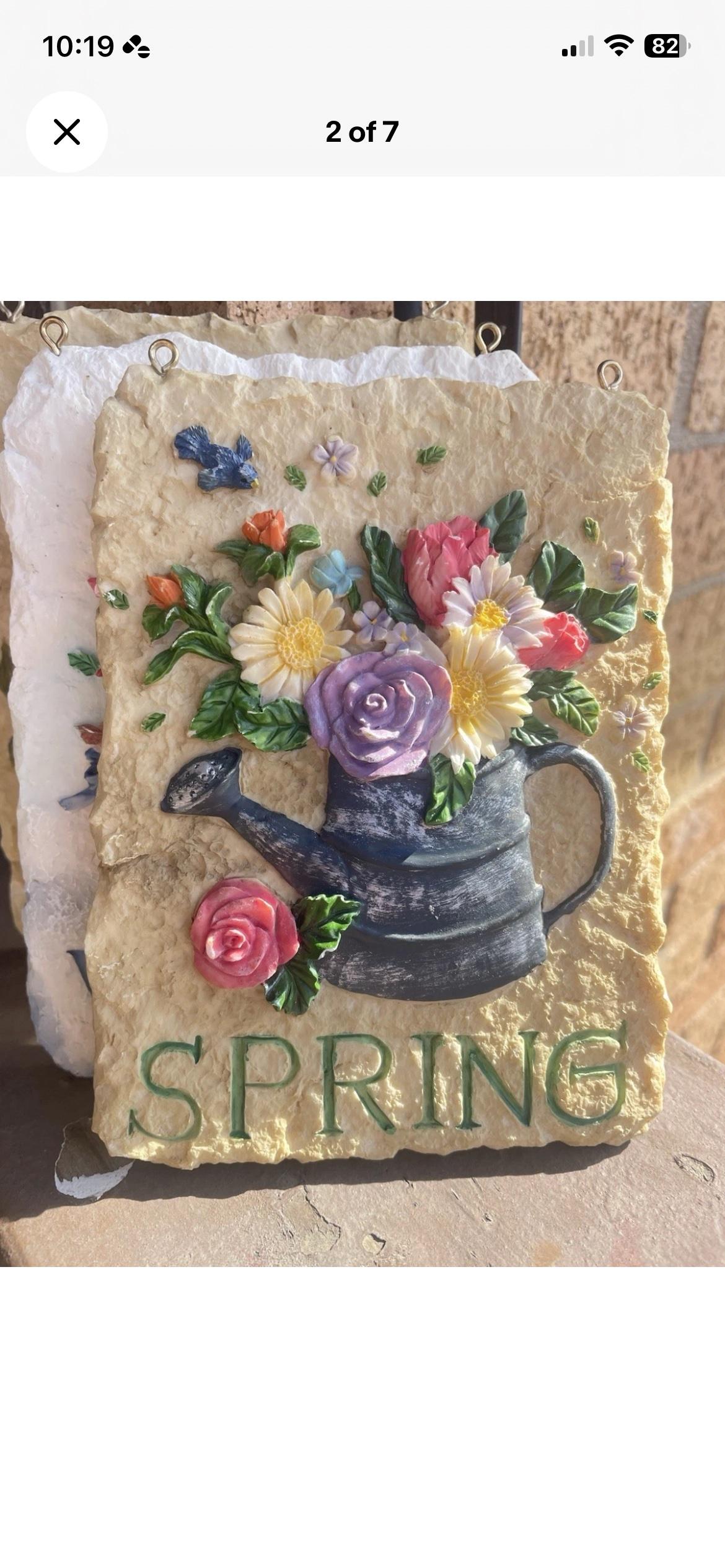 4 Seasons Ceramic Plaques Decor  Summer Spring Fall Winter - Arvada, Colorado - FleaMarketBay