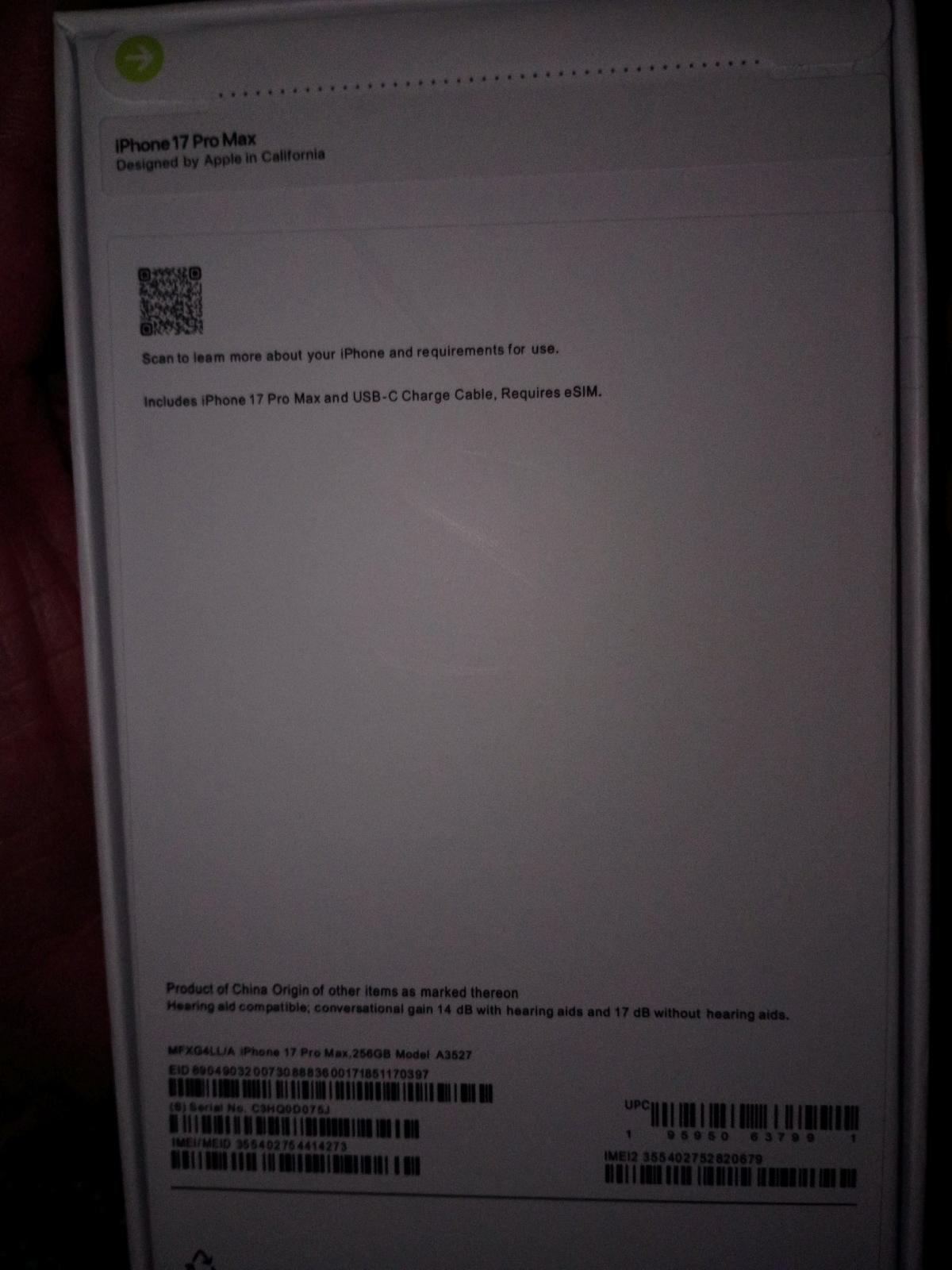 Iphone 17 promax 256gb cosmic orange unlocked in sealed box - Fort Worth, Texas - FleaMarketBay