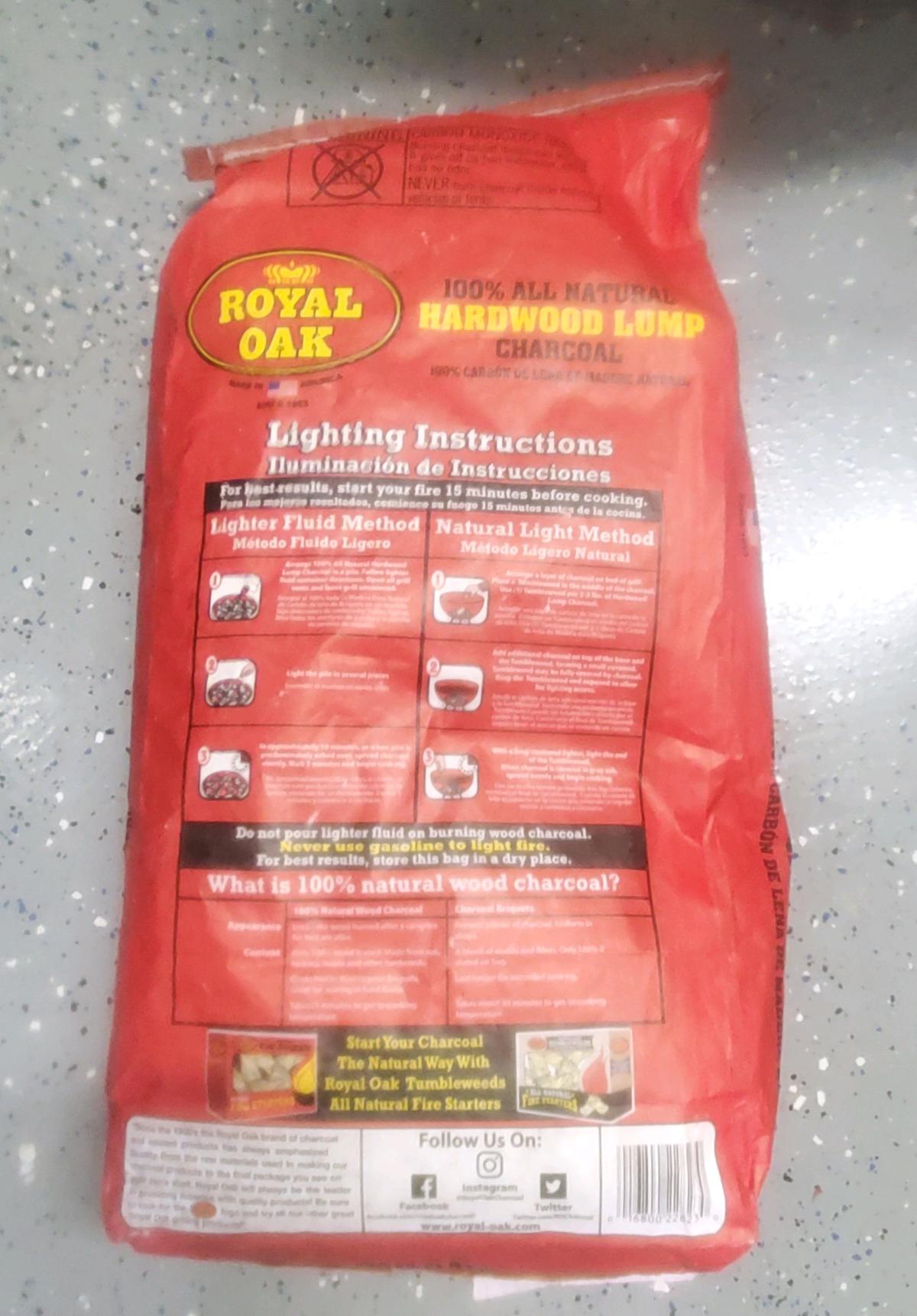 Royal Oak  100 Natural Hardwood Lump Charcoal  2 Bag Bundle - Plano, Texas - FleaMarketBay