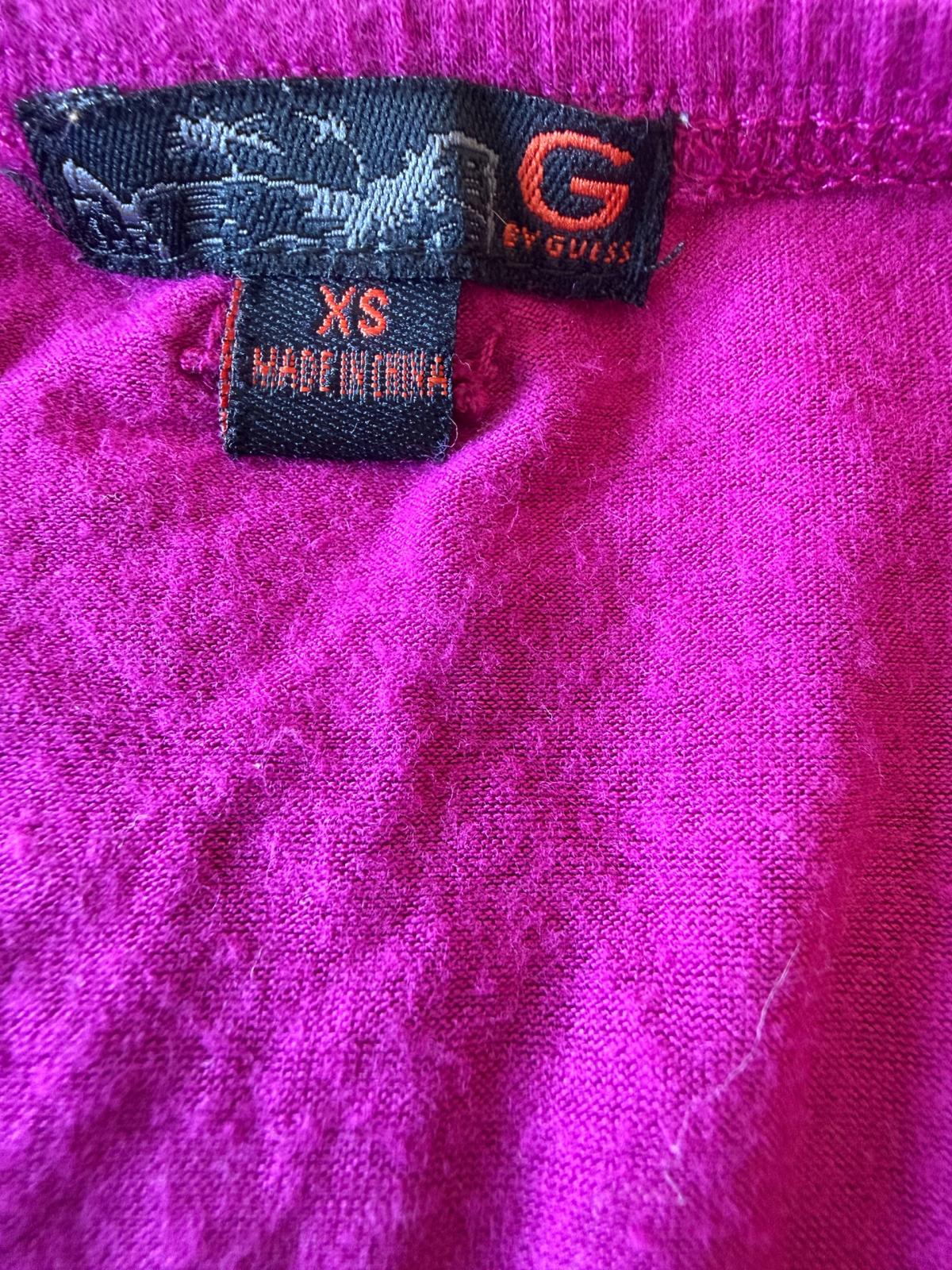 GUESS Magenta Halter Top with Ruffle Bust Detail  Womens XS - Los Angeles, California - FleaMarketBay