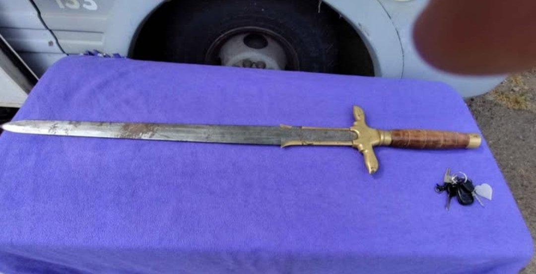 rare antique double edge sword with rosewood handle - Red Bluff, California - FleaMarketBay