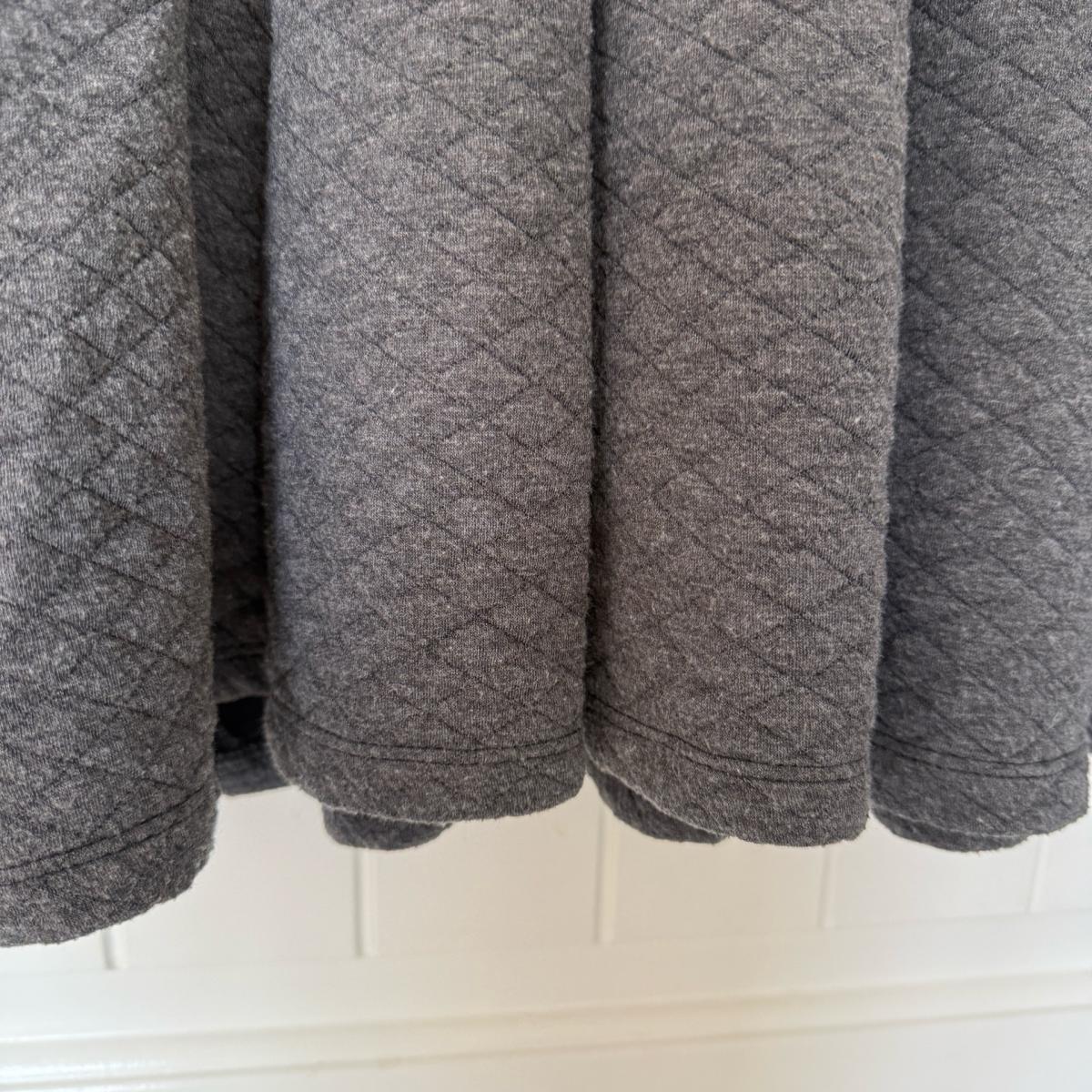 Minimalist Charcoal Quilted Skater Dress  Soft Texture - Los Angeles, California - FleaMarketBay