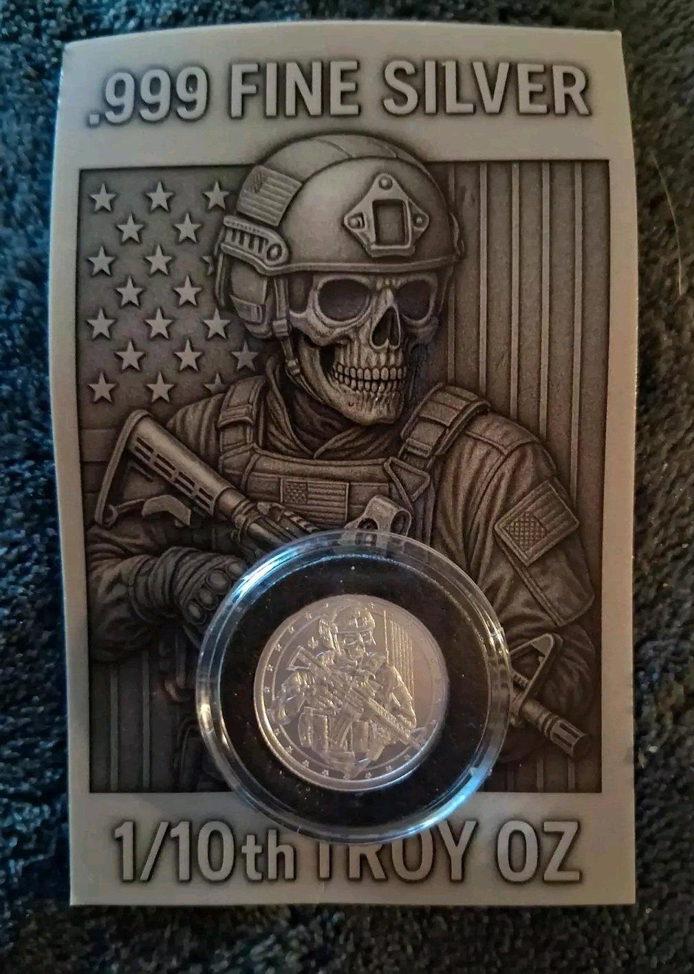 1 10th troy ounce silver round