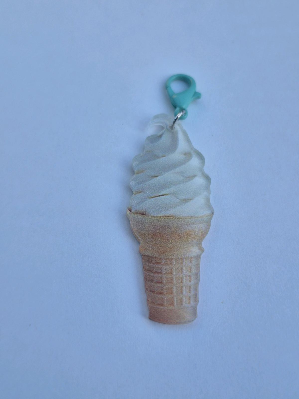 Ice Cream Cone Zipper Charm  Use As Keychain Bag Zippers Coi - Lakewood, California - FleaMarketBay