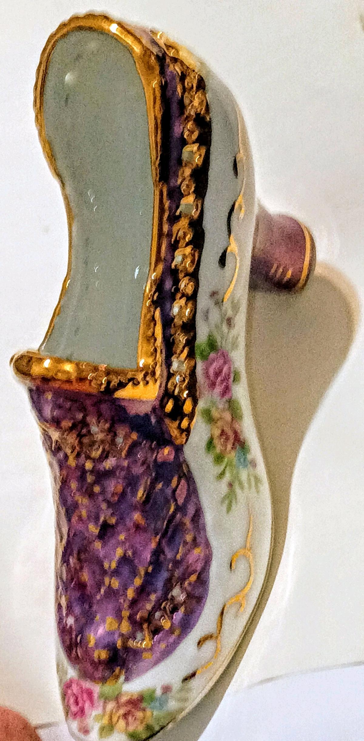 limoges vintage mini porcelain shoe - Elberton, Georgia