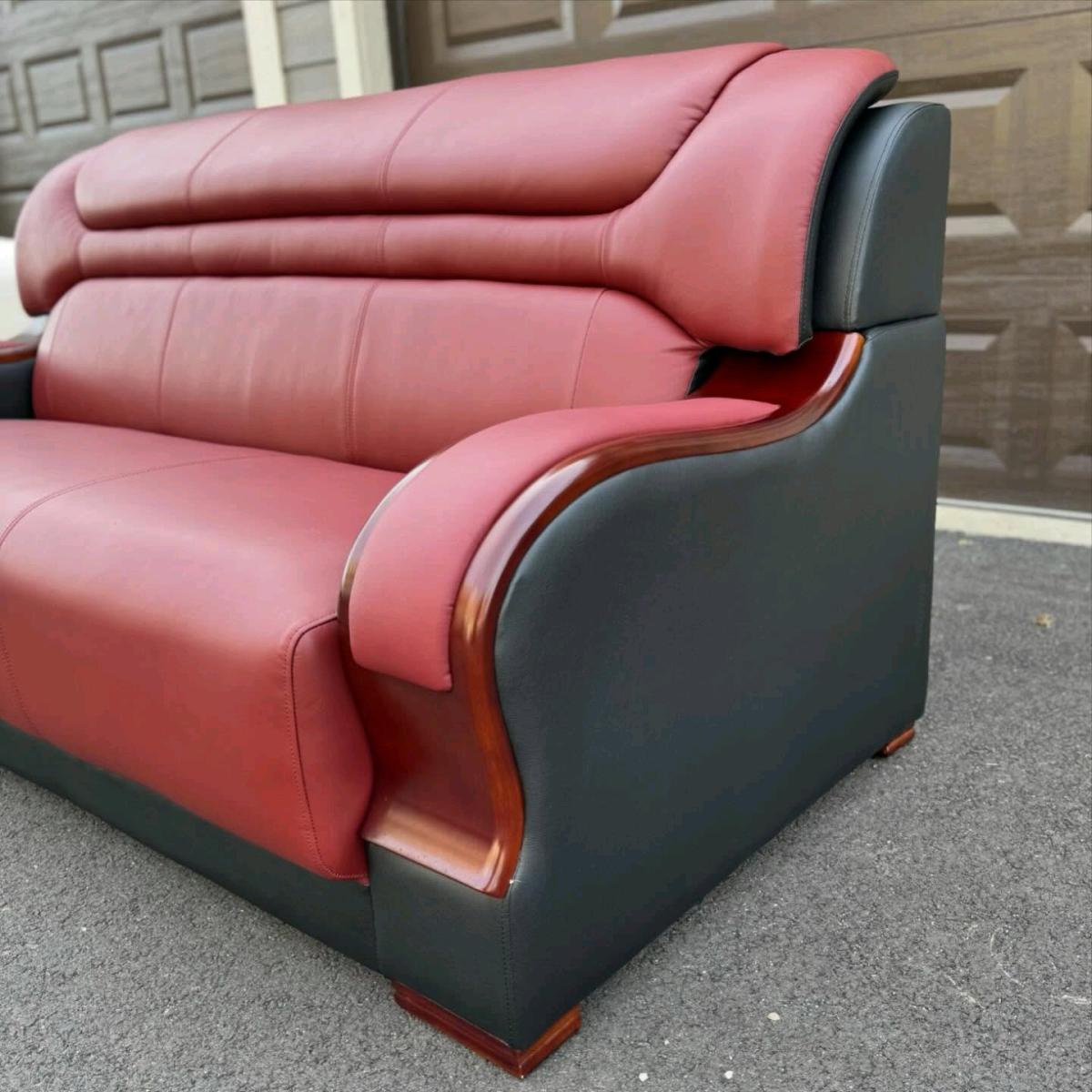 Premium Natural Leather Living Room Sofa - New York, New York - FleaMarketBay