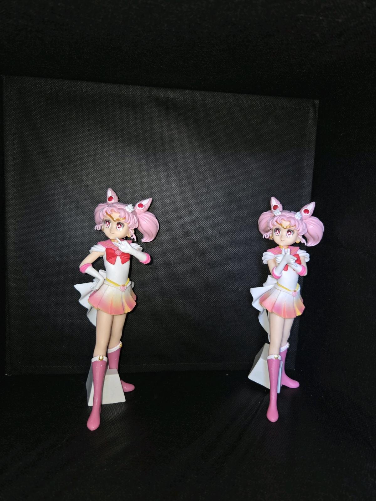 2 PcsSet Sailor Moon Eternal Super Chibi Moon Figure Glitter