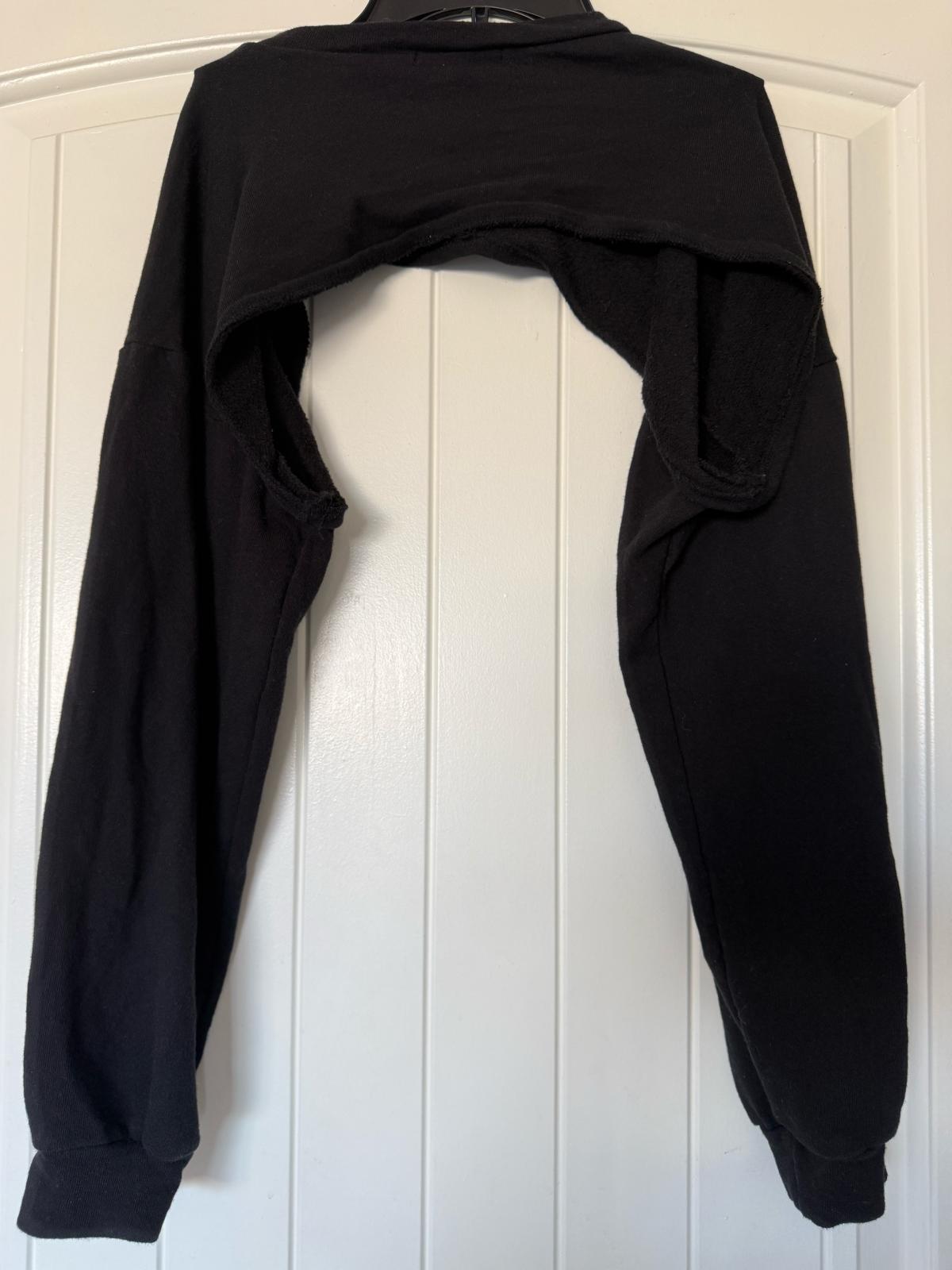 Papaya Limited Edition CutOut Cropped Sweatshirt  Black Long - Los Angeles, California - FleaMarketBay