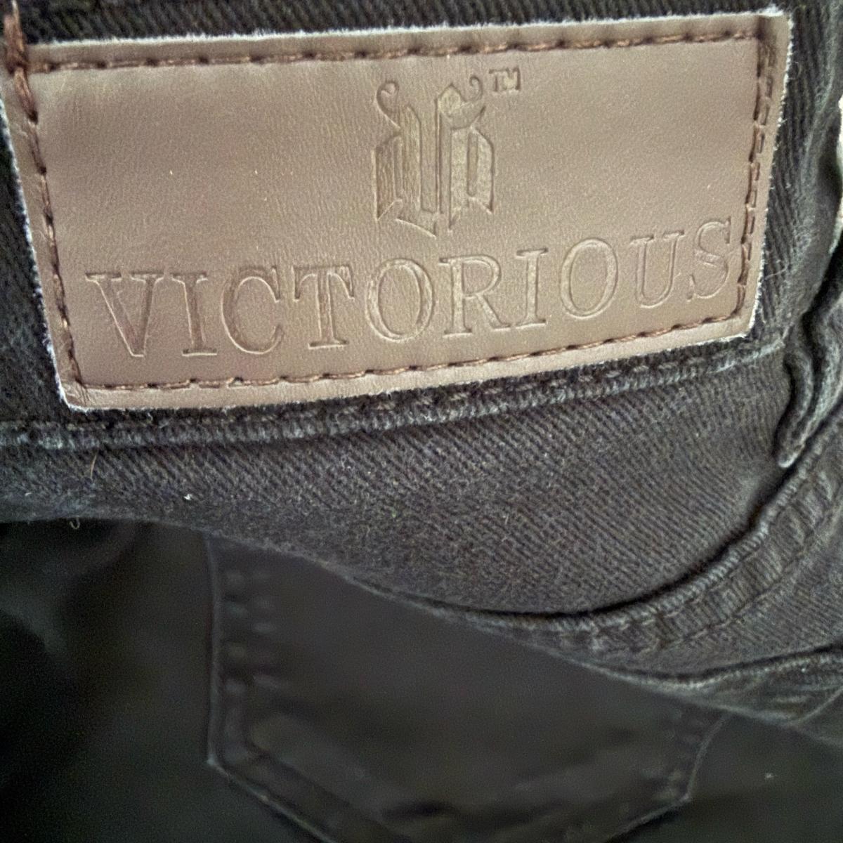 Victorious Mens Black Stretch Denim Jeans W36 L30  Cotton - Los Angeles, California - FleaMarketBay