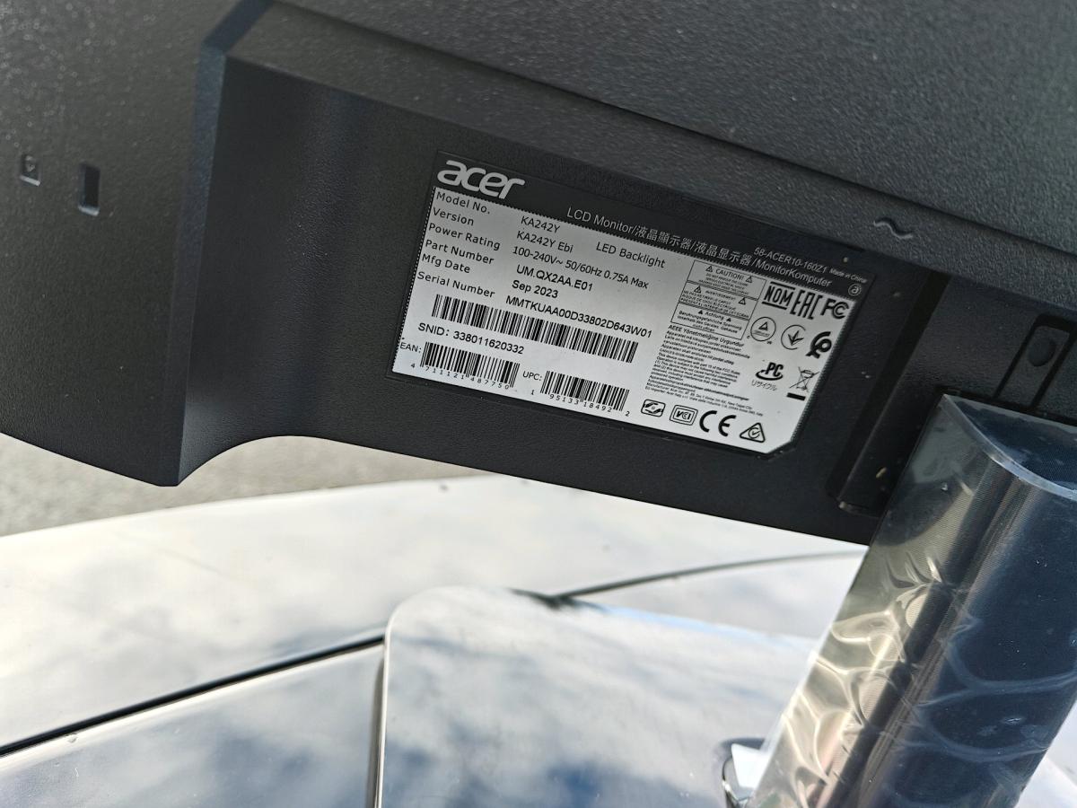 Acer Monitor KA242Y - Auburn, Washington - FleaMarketBay