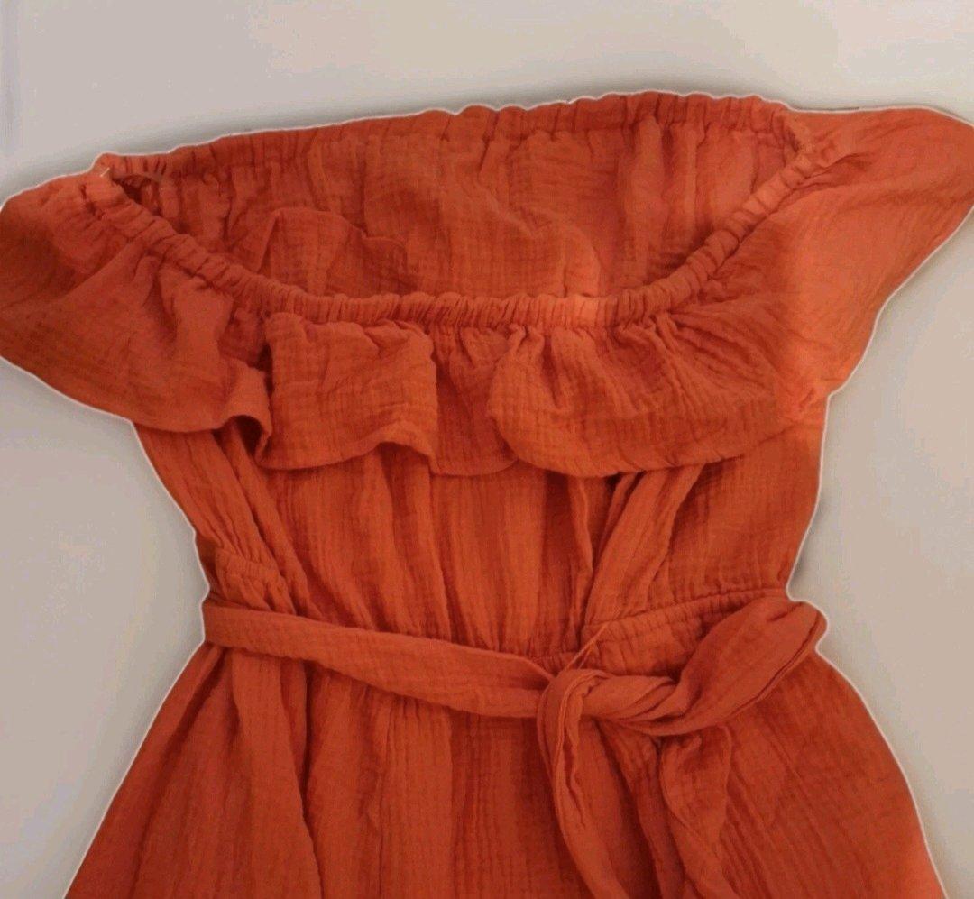 Womans Palazzo Tropical Jumpsuit 1820W Orange Tangerine - Tampa, Florida - FleaMarketBay