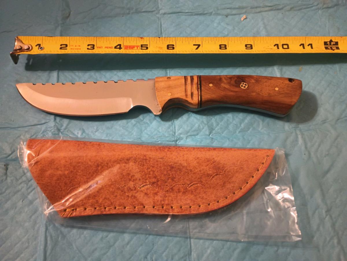 11in knife with leather sheath - Staunton, Virginia - FleaMarketBay