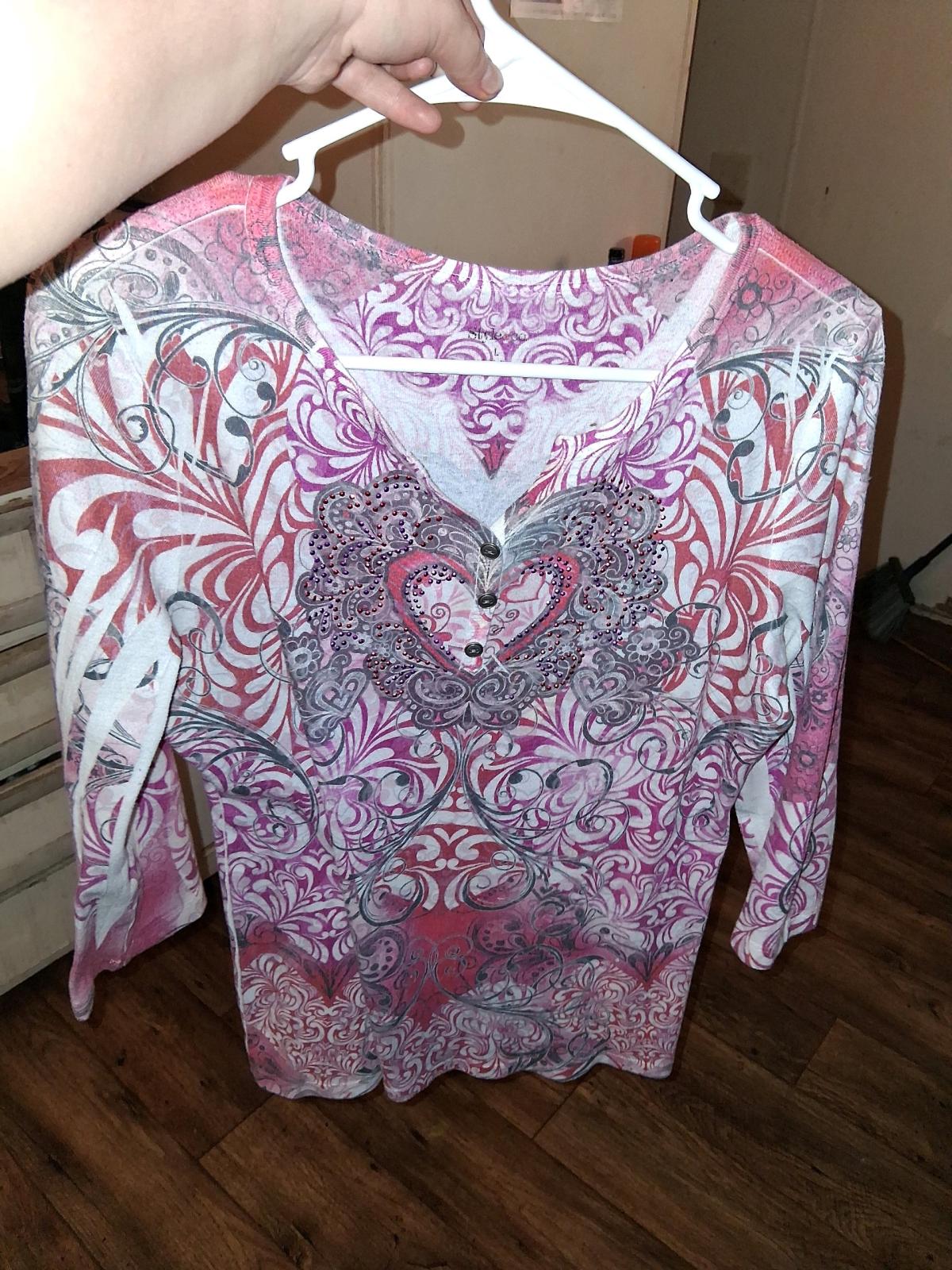 style and co heart floral long sleeve shirt - Middlesex, North Carolina