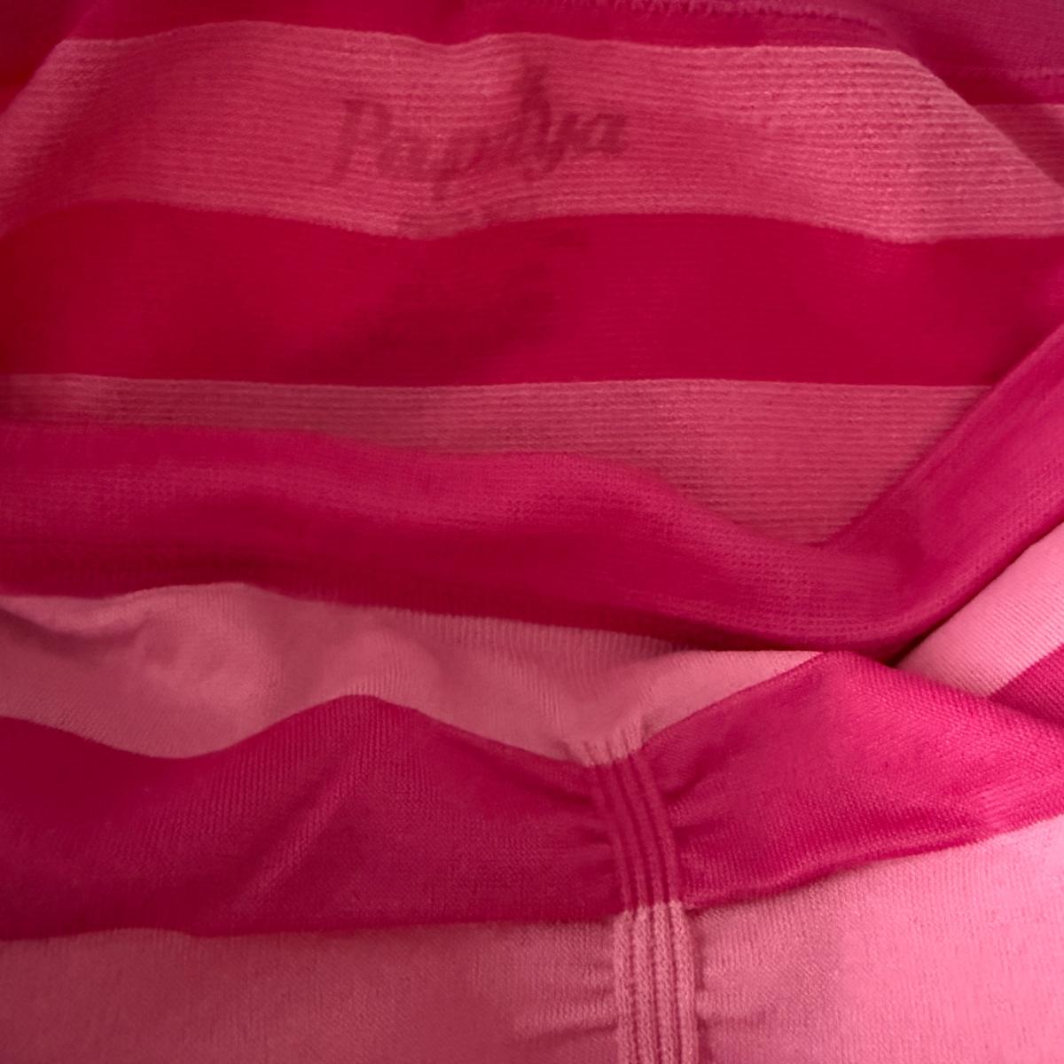 Pink Striped Bandeau Tube Top  Strapless Bralette  Ruched - Los Angeles, California - FleaMarketBay