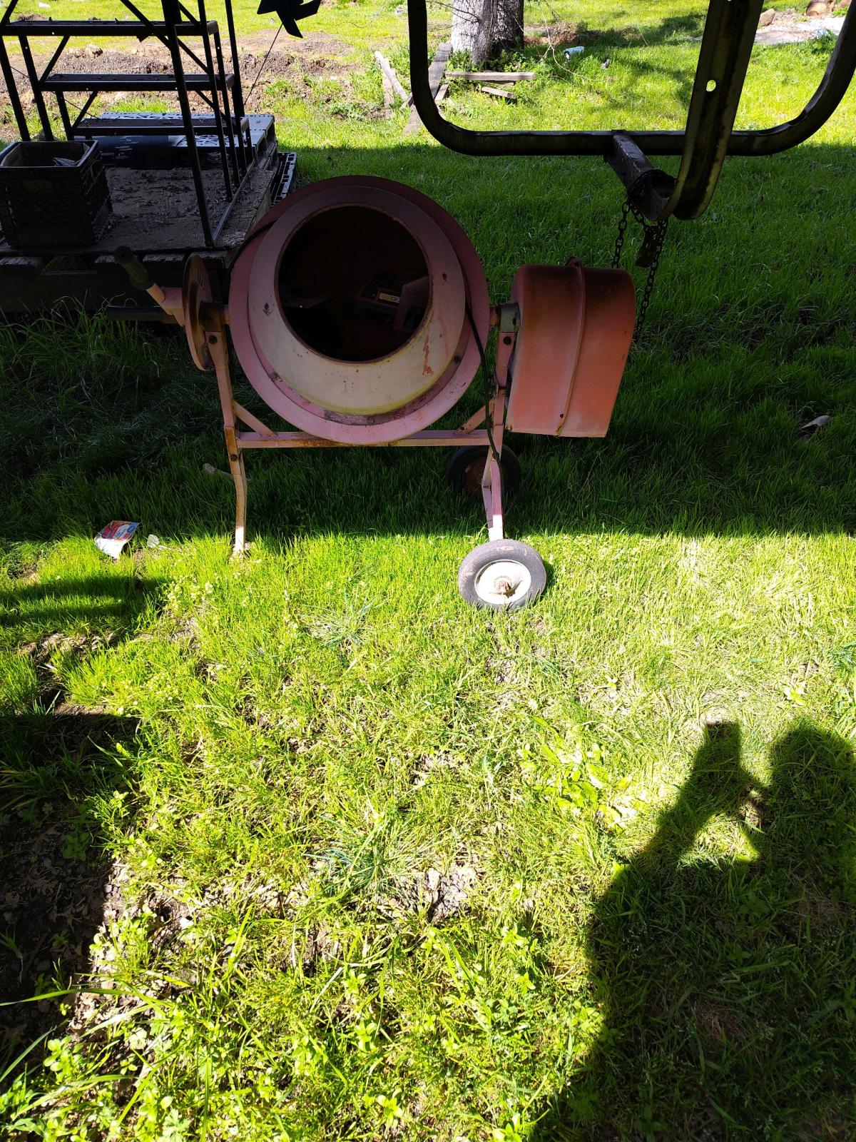 cement mixer and fiber glass stepping stone molds