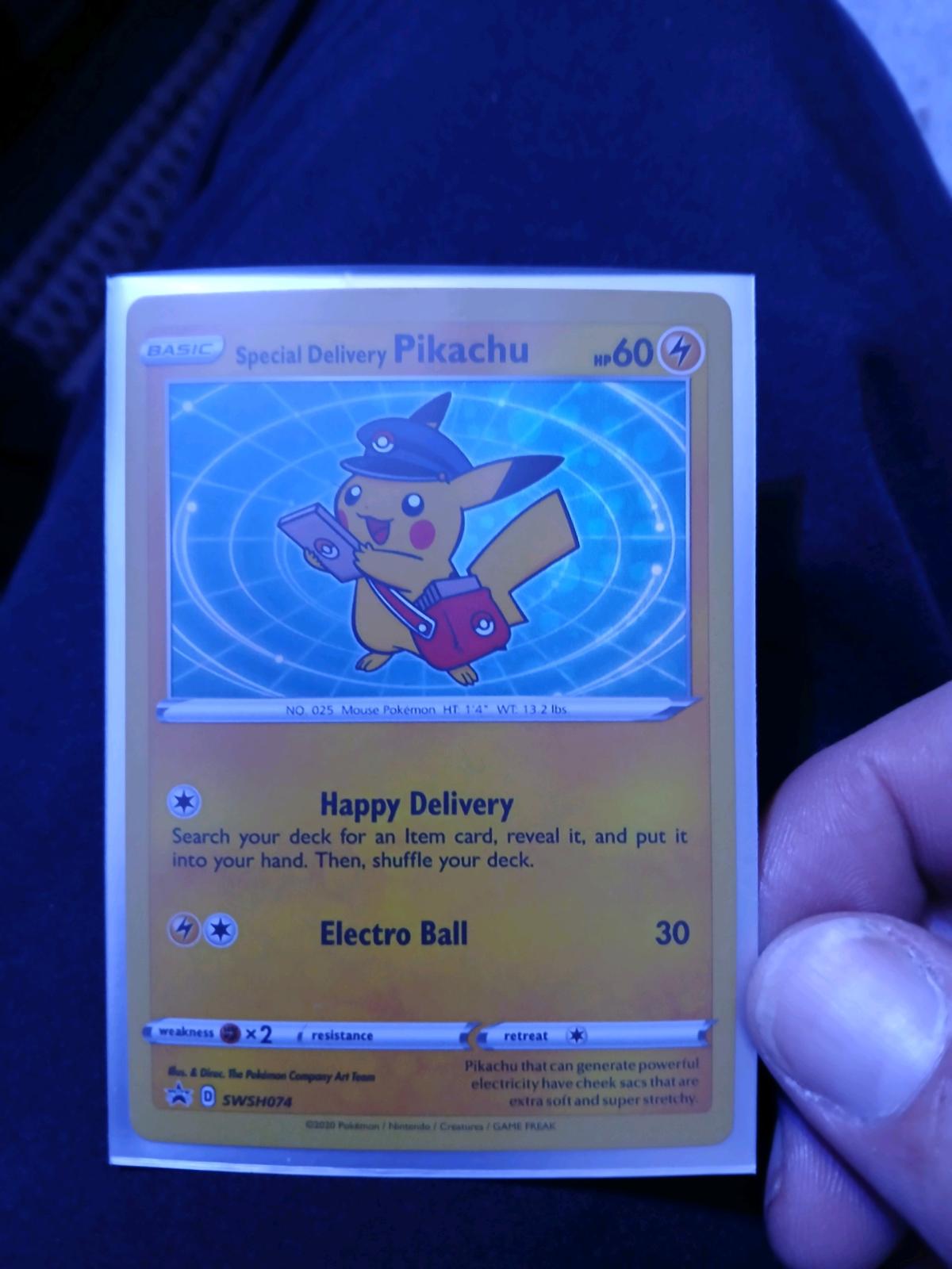 special delivery pikachu holo