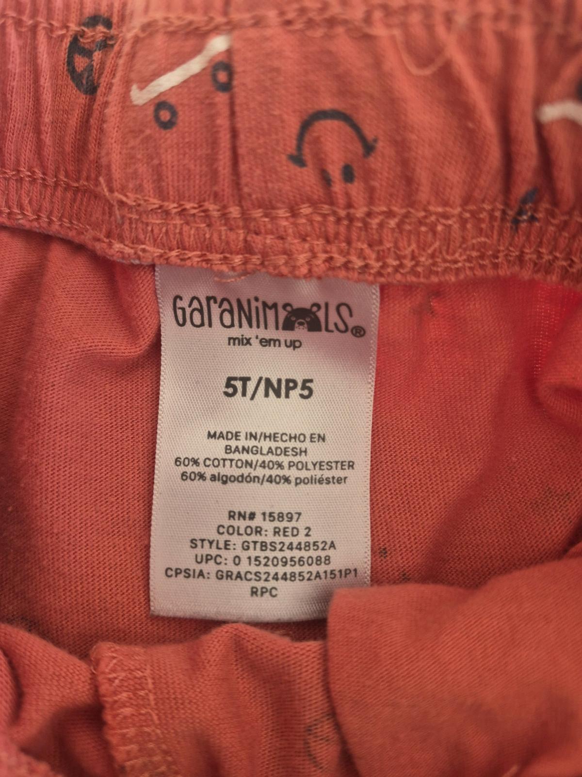 Garanimals Boys 5T Pink Graphic Shorts Elastic Waist Pockets - Winston Salem, North Carolina - FleaMarketBay