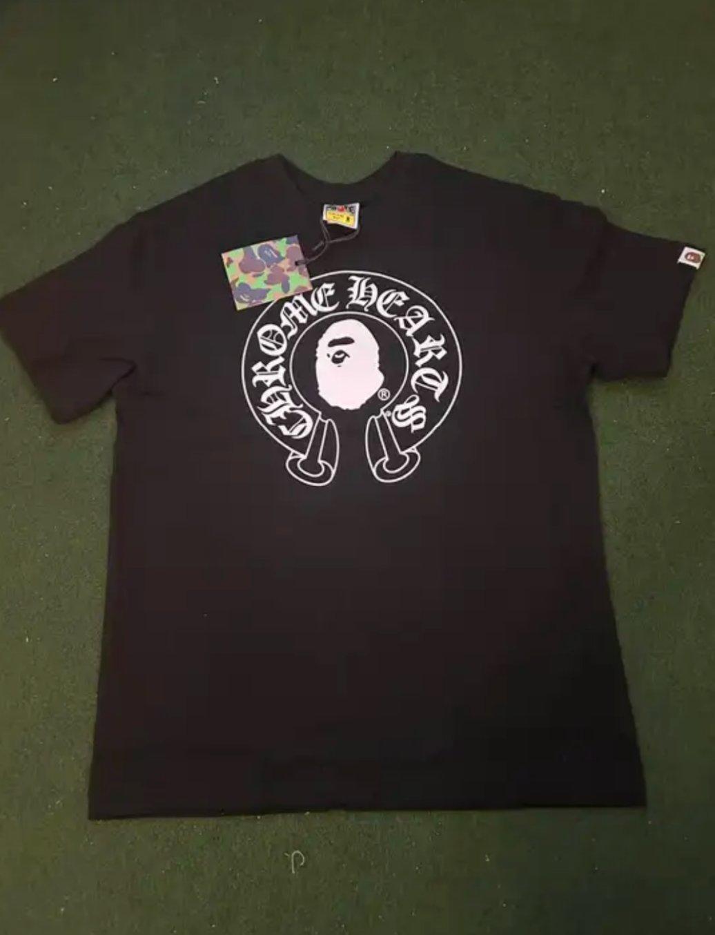 Bape x Chrome Hearts Black Shirt Size Large - Atlanta, Georgia - FleaMarketBay