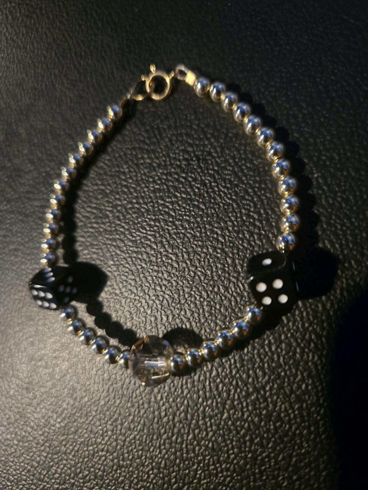 14kt Gold Filled Crystal Beaded Bracelet with Dices - Garysburg, North Carolina