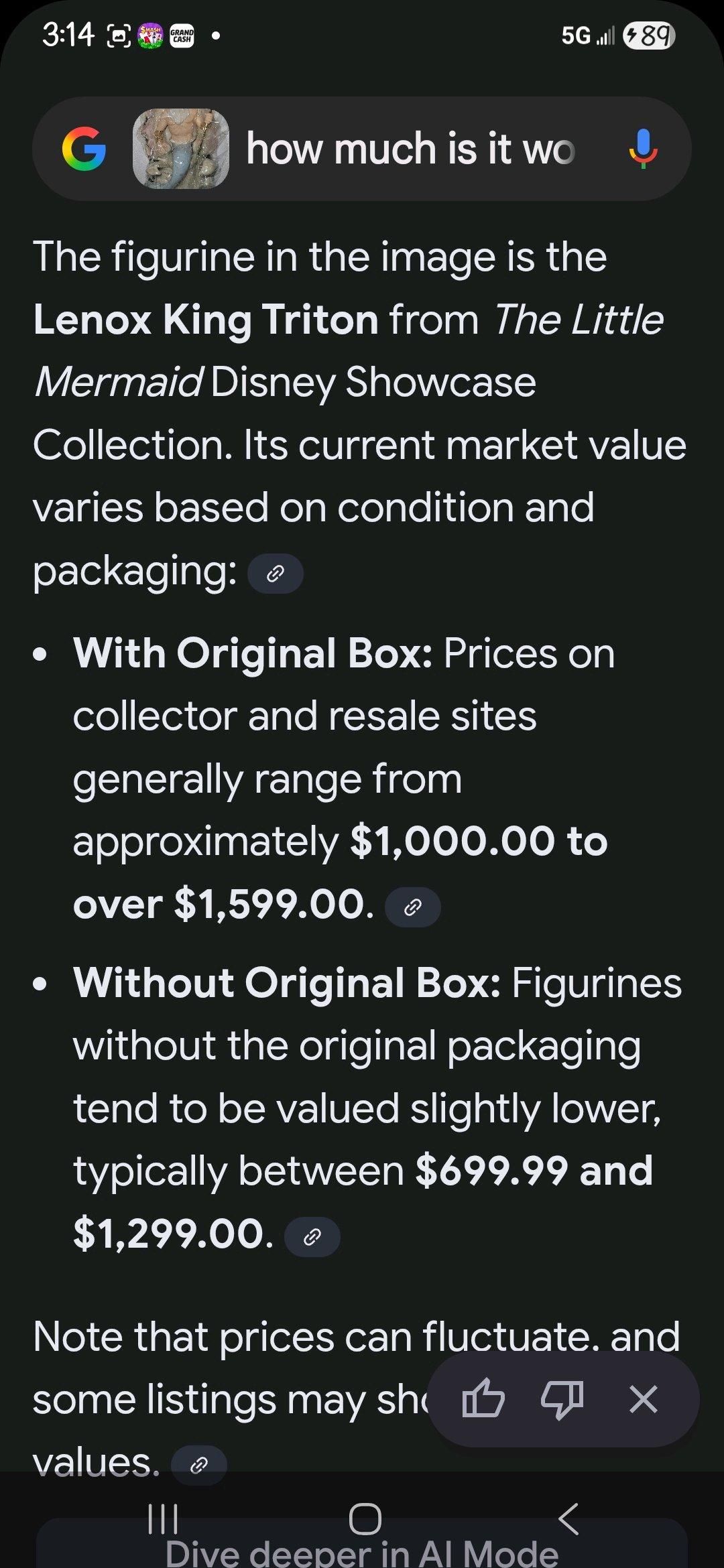 Disney Showcase Collection King Triton - Brooklyn, New York - FleaMarketBay