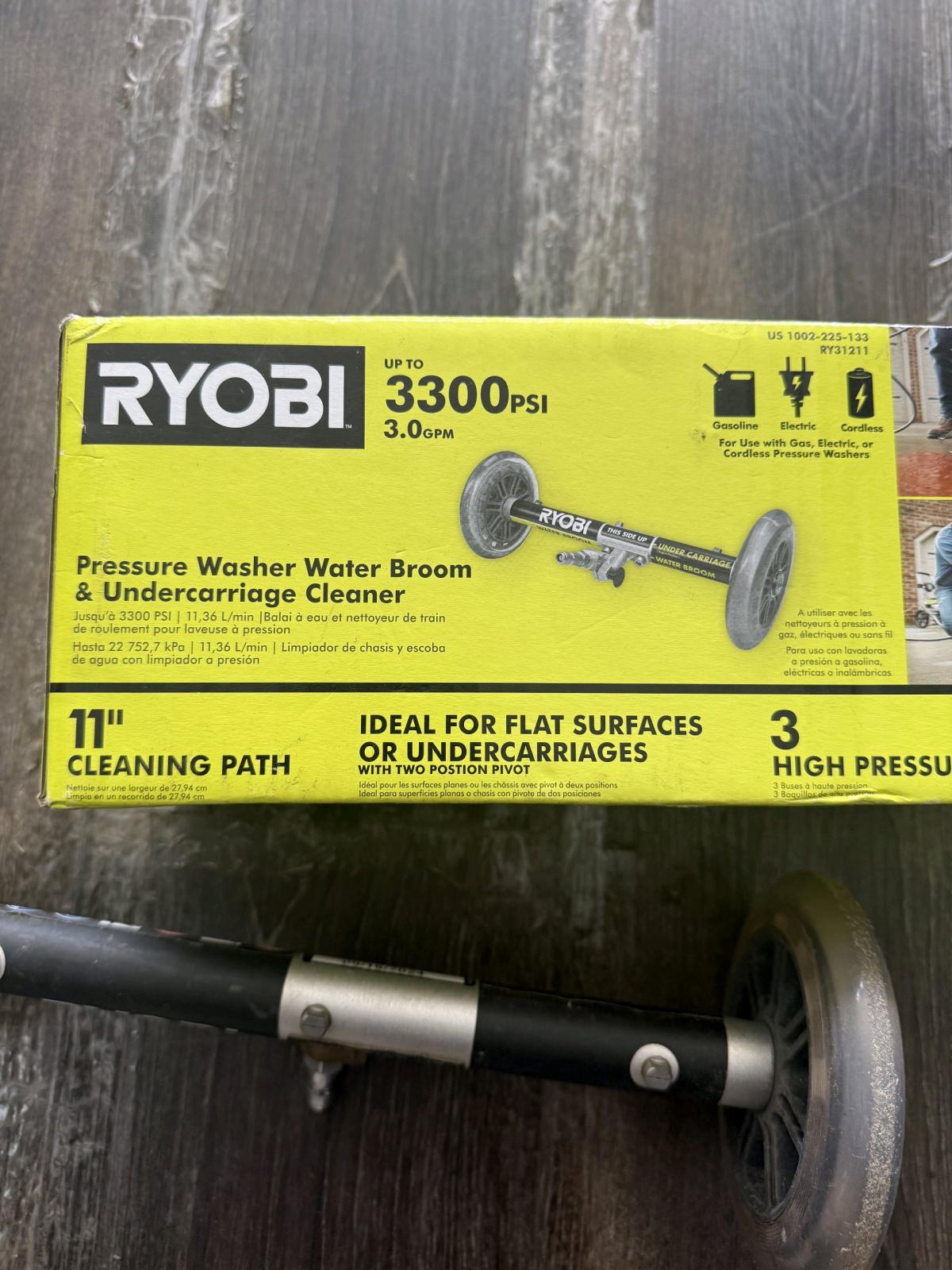 Ryobi pressure washer water broom - Canton, Georgia